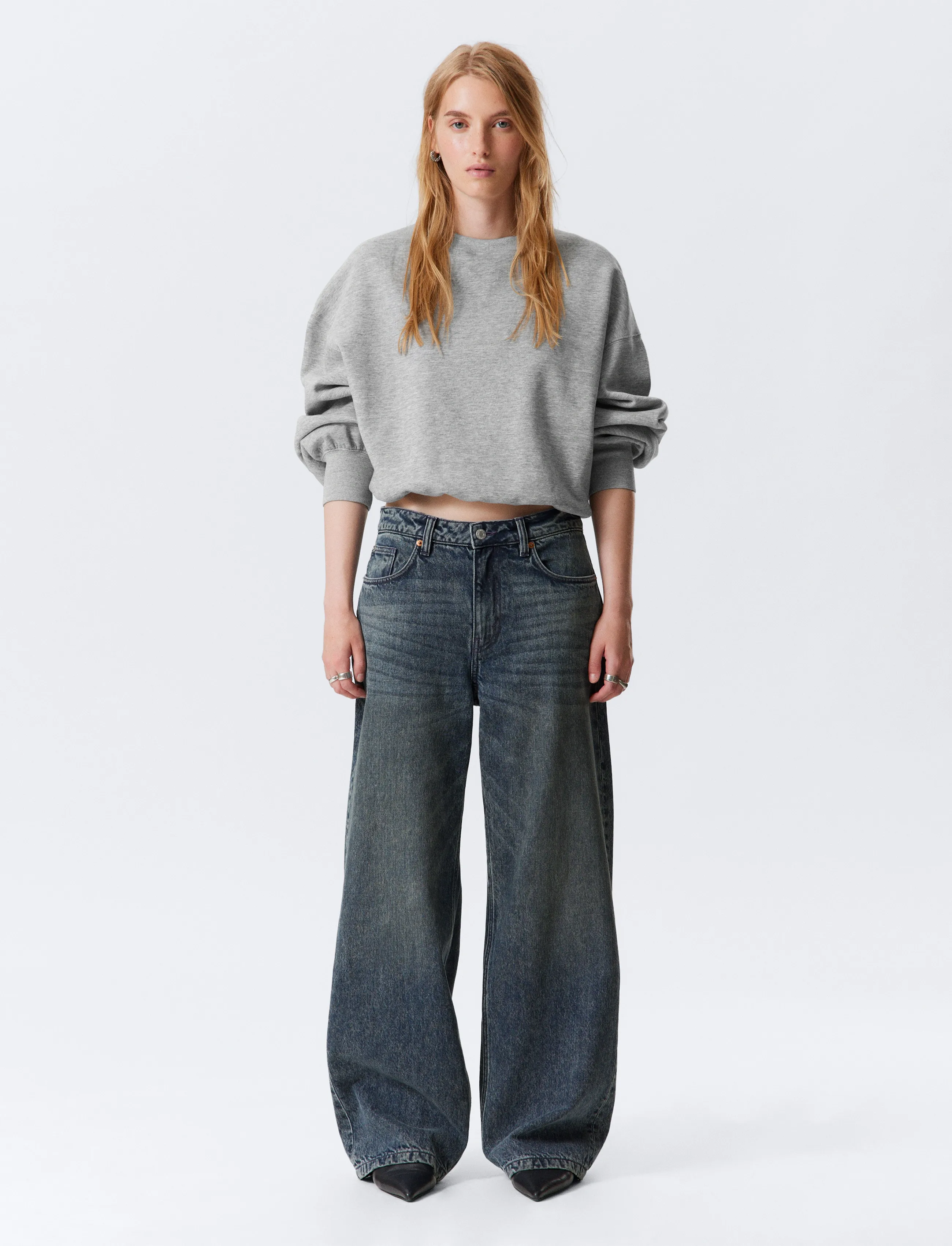 Weekday Missy Low Rise Loose Straight Leg Jeans - Weekday - PANDORA BLUE / blue