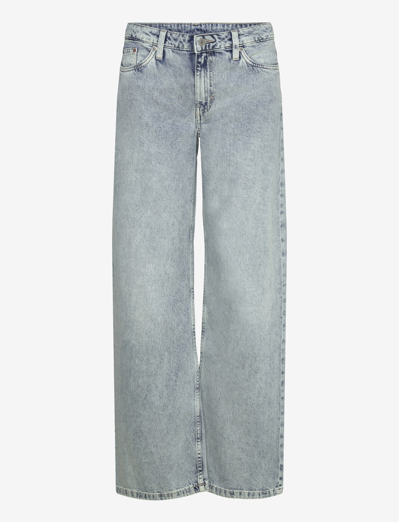 Weekday - Imoo Low Rise Loose Wide Leg Jeans - laia säärega teksad - dream blue - 1