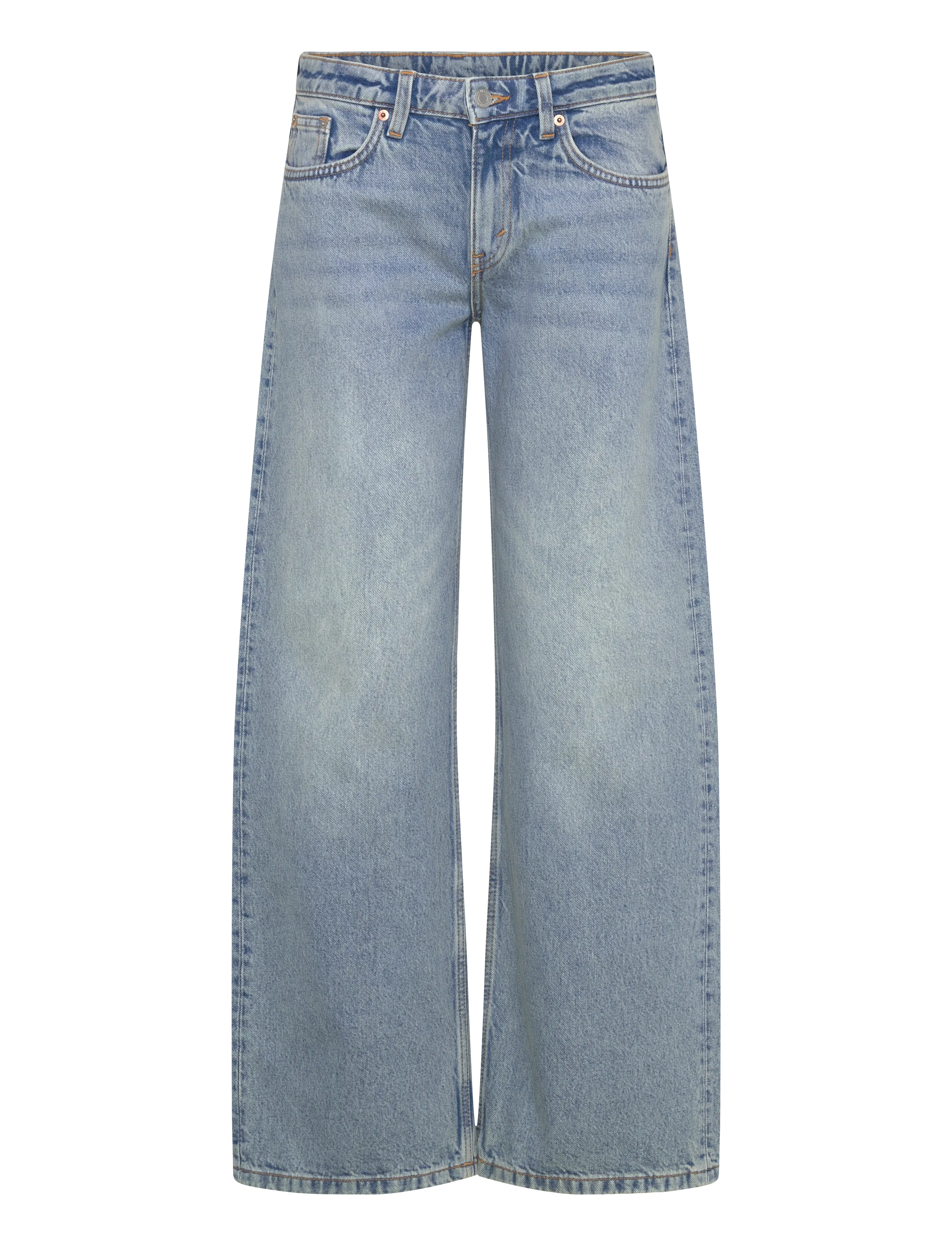 Weekday - Imoo Low Rise Loose Wide Leg Jeans - brede jeans - fresh blue - 0