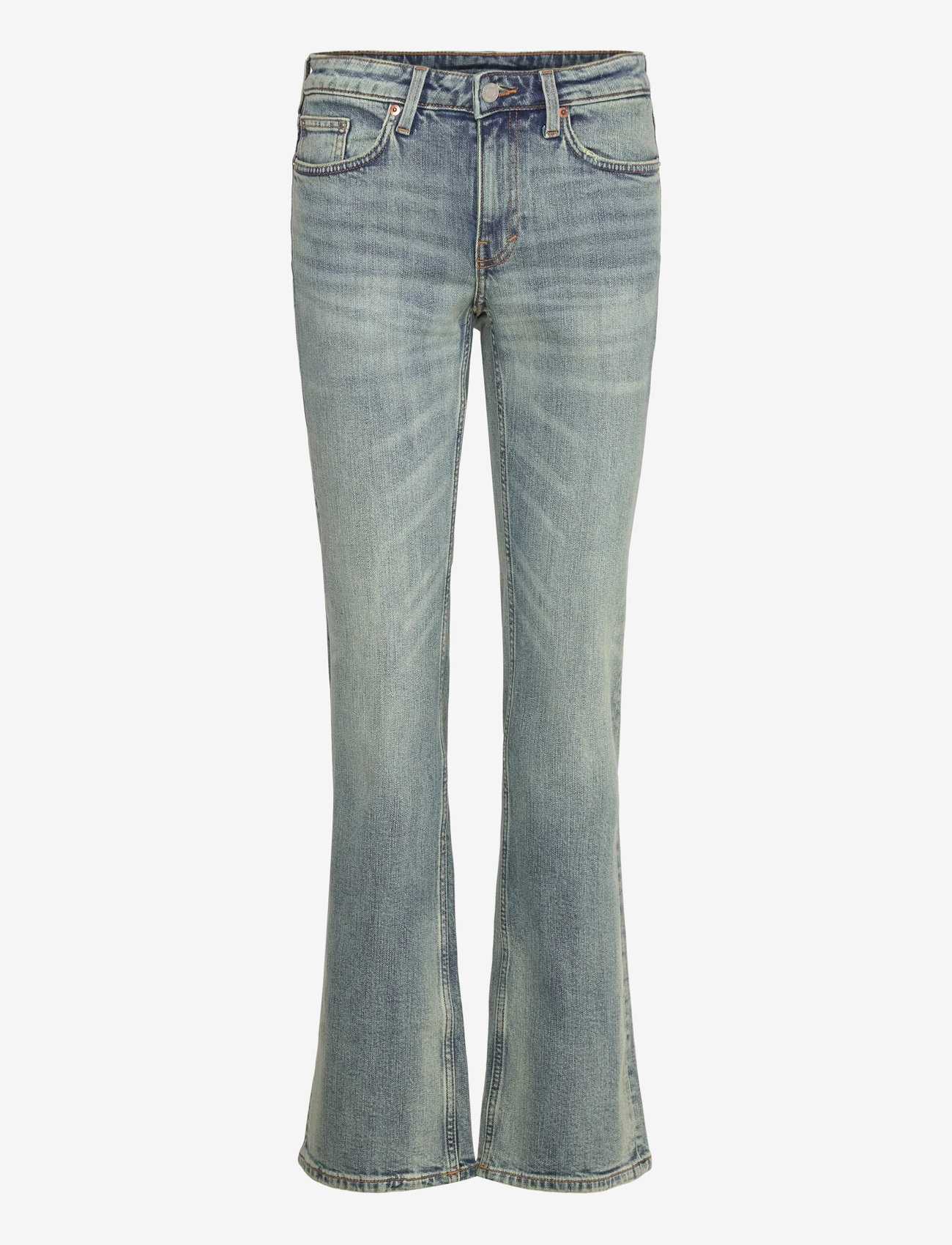 Weekday - Tension Mid Rise Slim Bootcut Leg Jeans - bootcut jeans - perseus blue - 0