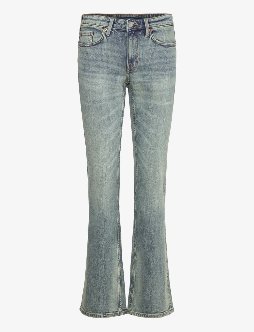 Weekday - Tension Mid Rise Slim Bootcut Leg Jeans - bootcut jeans - perseus blue - 0