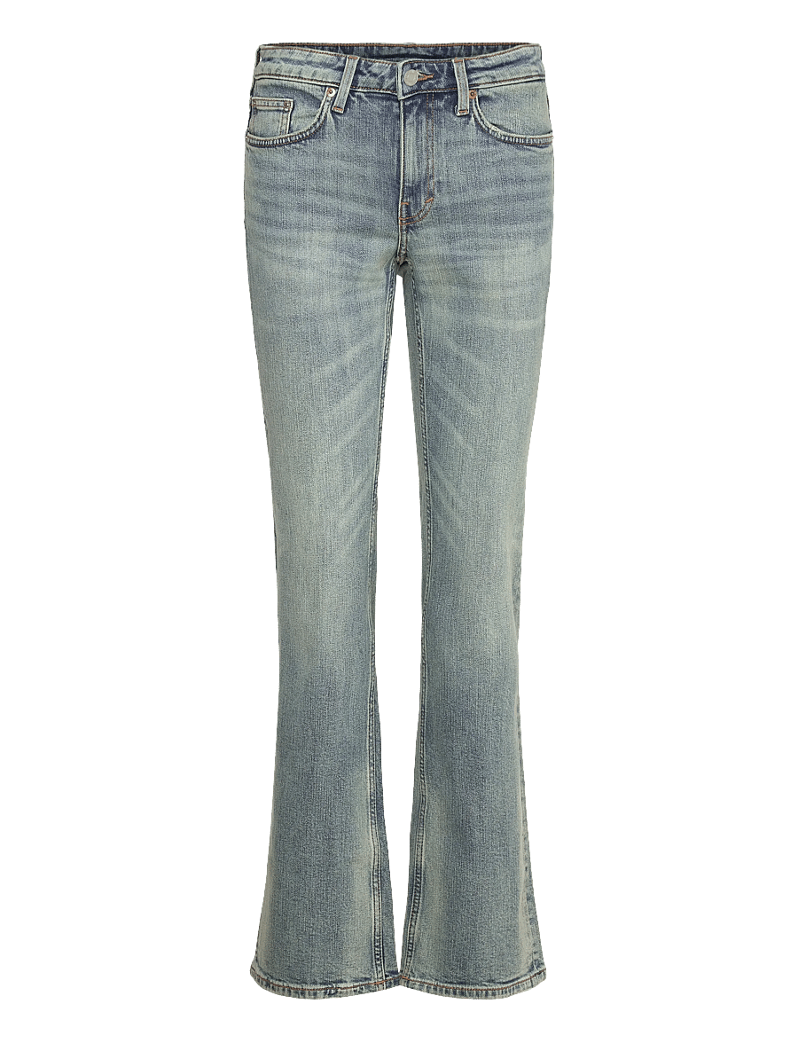 Weekday - Tension Mid Rise Slim Bootcut Leg Jeans - bootcut jeans - perseus blue - 0