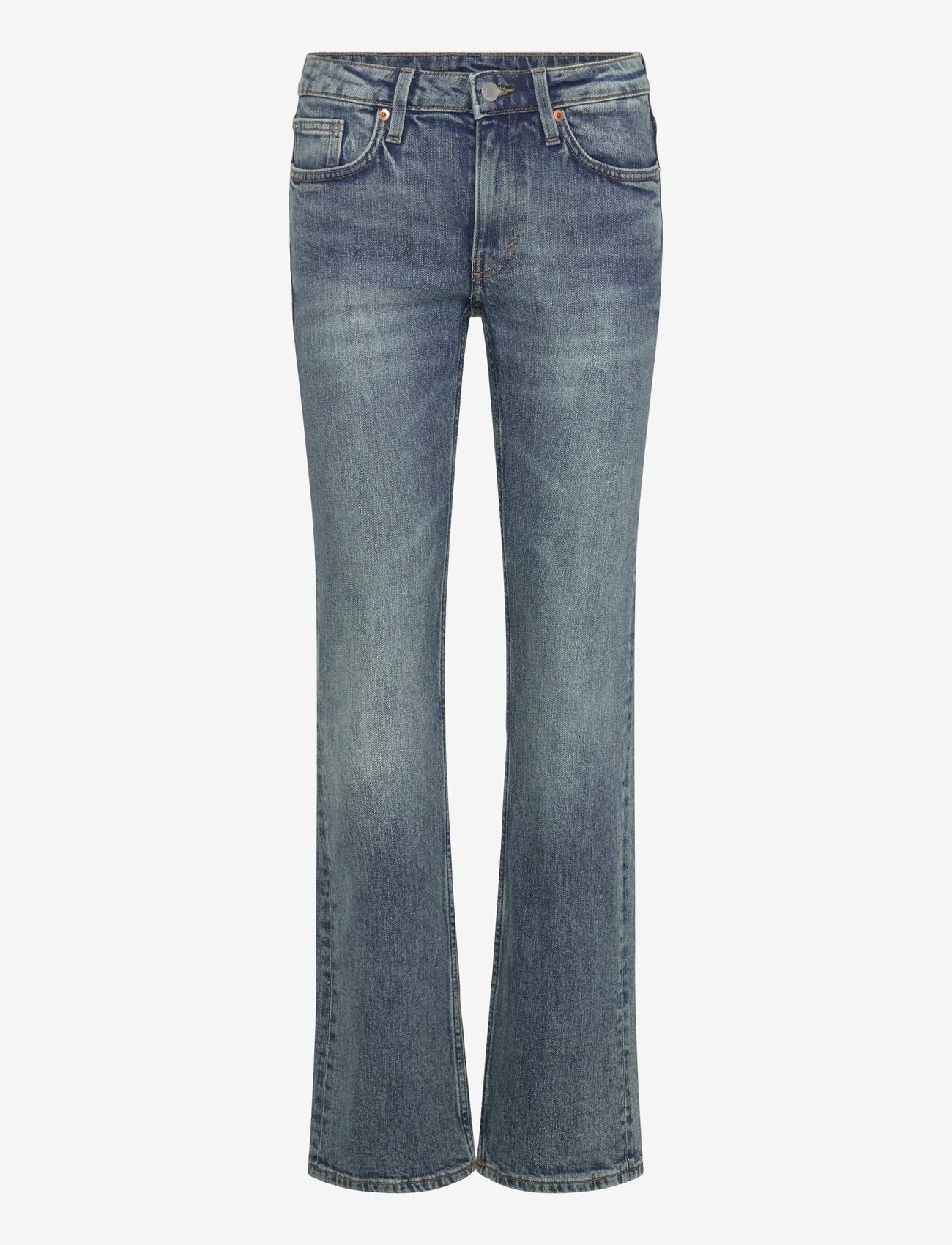Weekday - Tension Mid Rise Slim Bootcut Leg Jeans - bootcut jeans - thunder blue - 0
