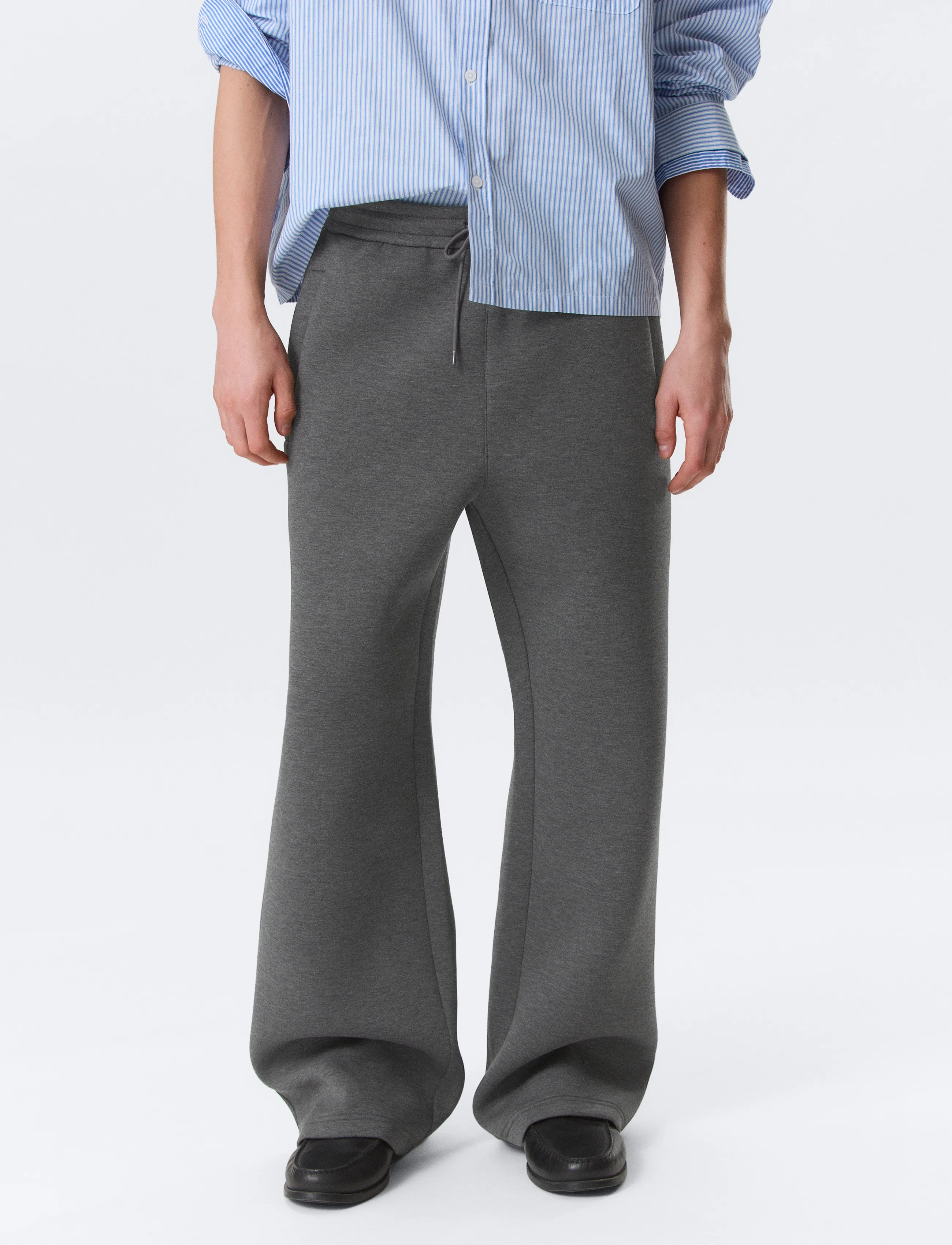 Weekday - Loose Fit Scuba Sweatpants - shop by occasion - dark grey melange - 5
