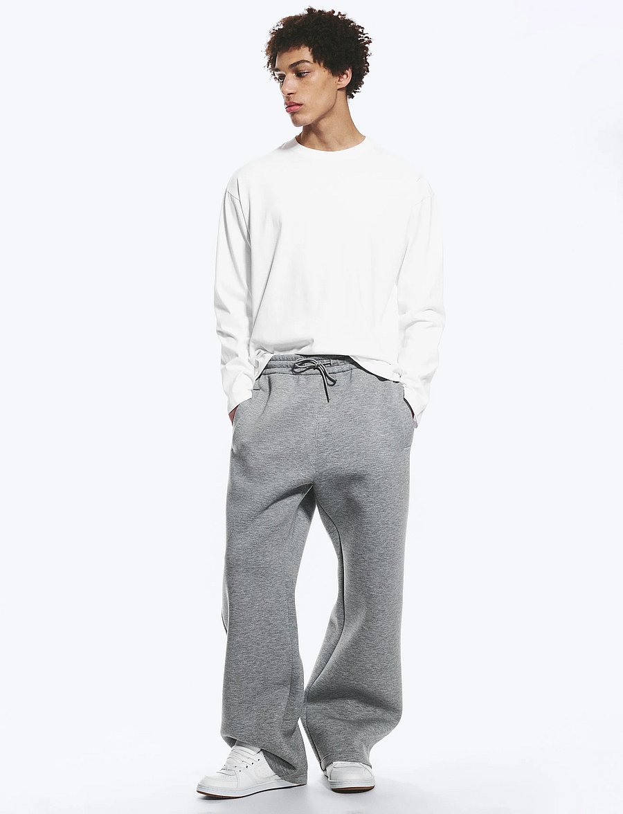 Weekday - Loose Fit Scuba Sweatpants - shop by occasion - grey melange - 0