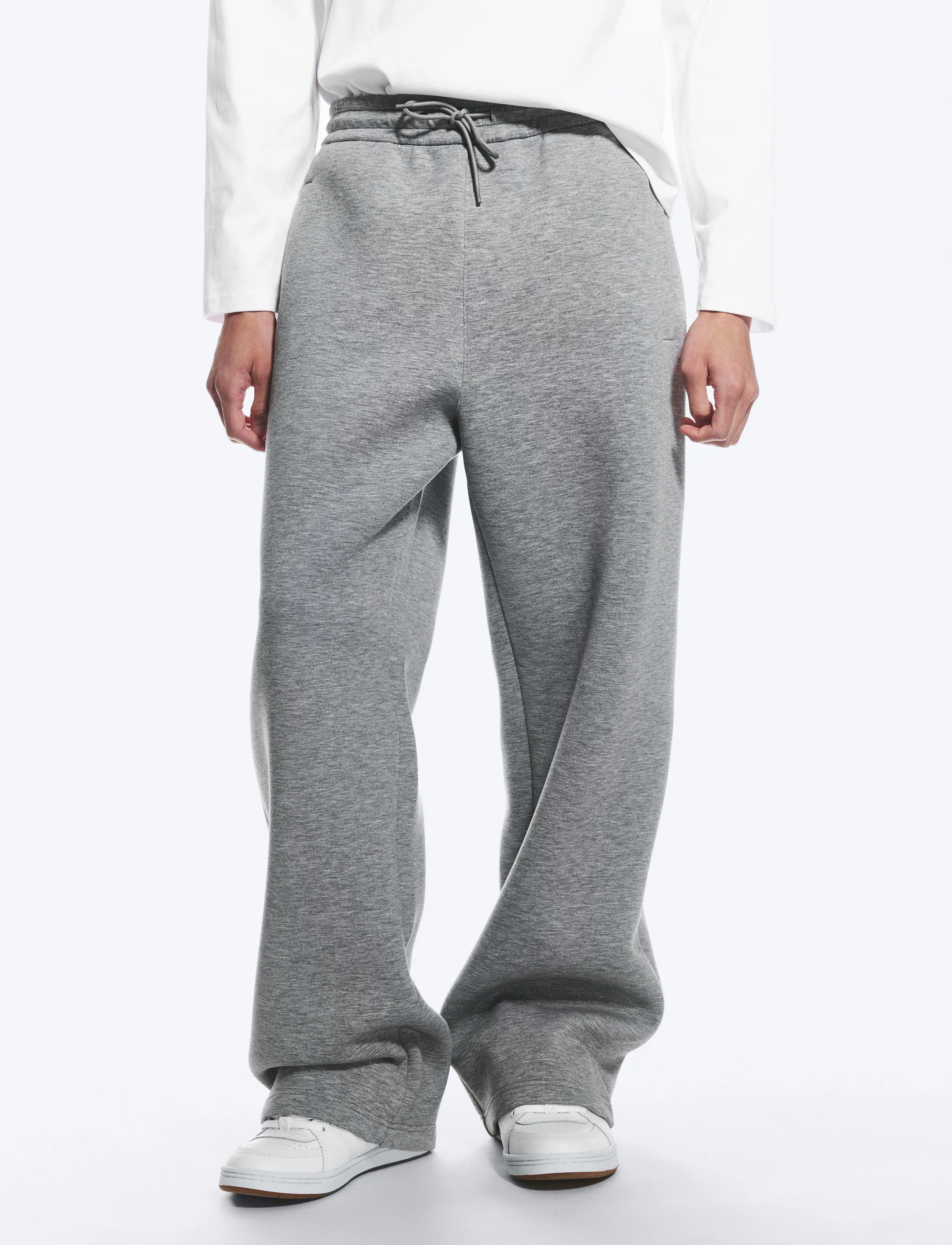 Weekday - Loose Fit Scuba Sweatpants - shop by occasion - grey melange - 5
