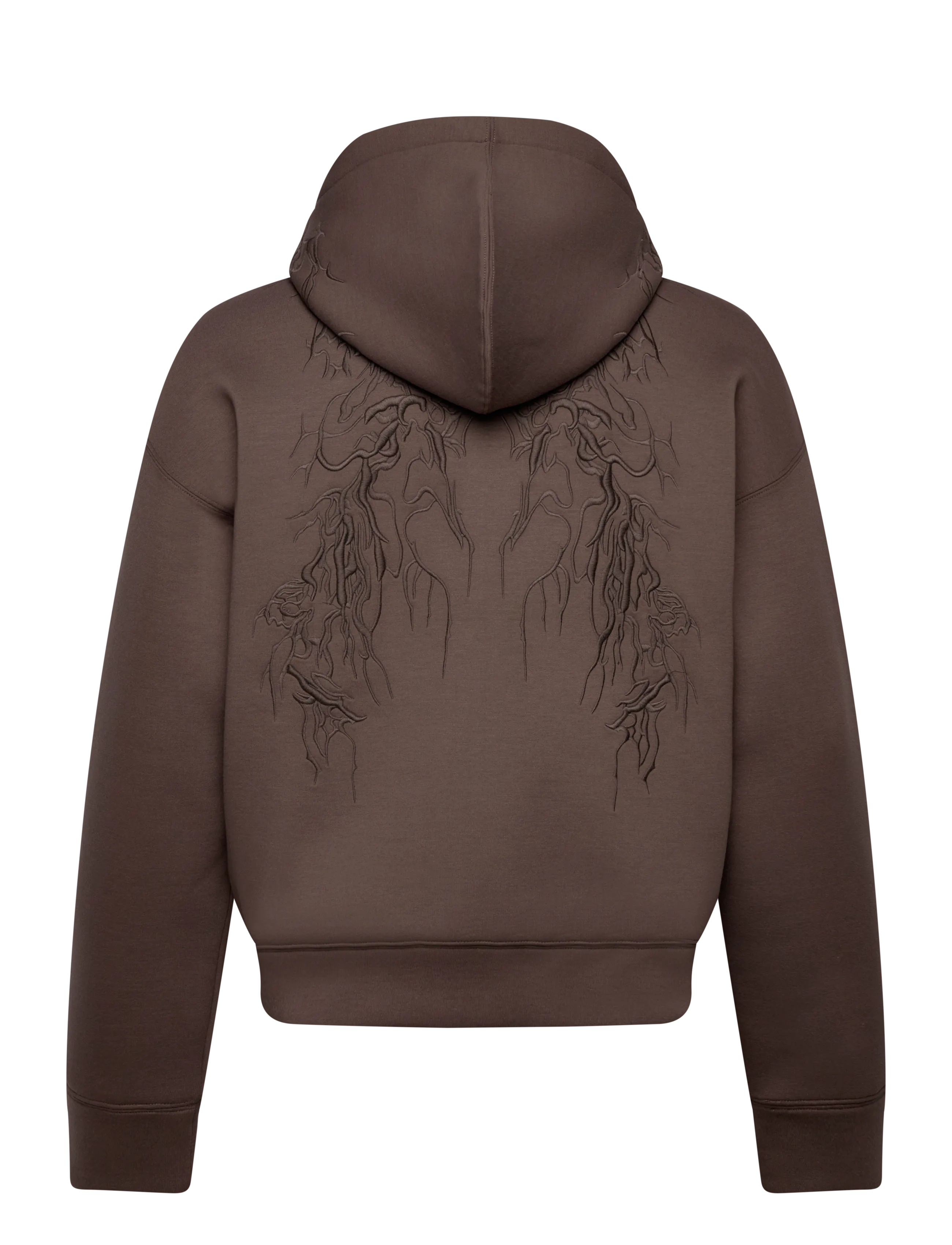 Weekday - Simon Graphic Scuba Zip Hoodie - kapuutsiga pusad - dark mole embroidery - 1