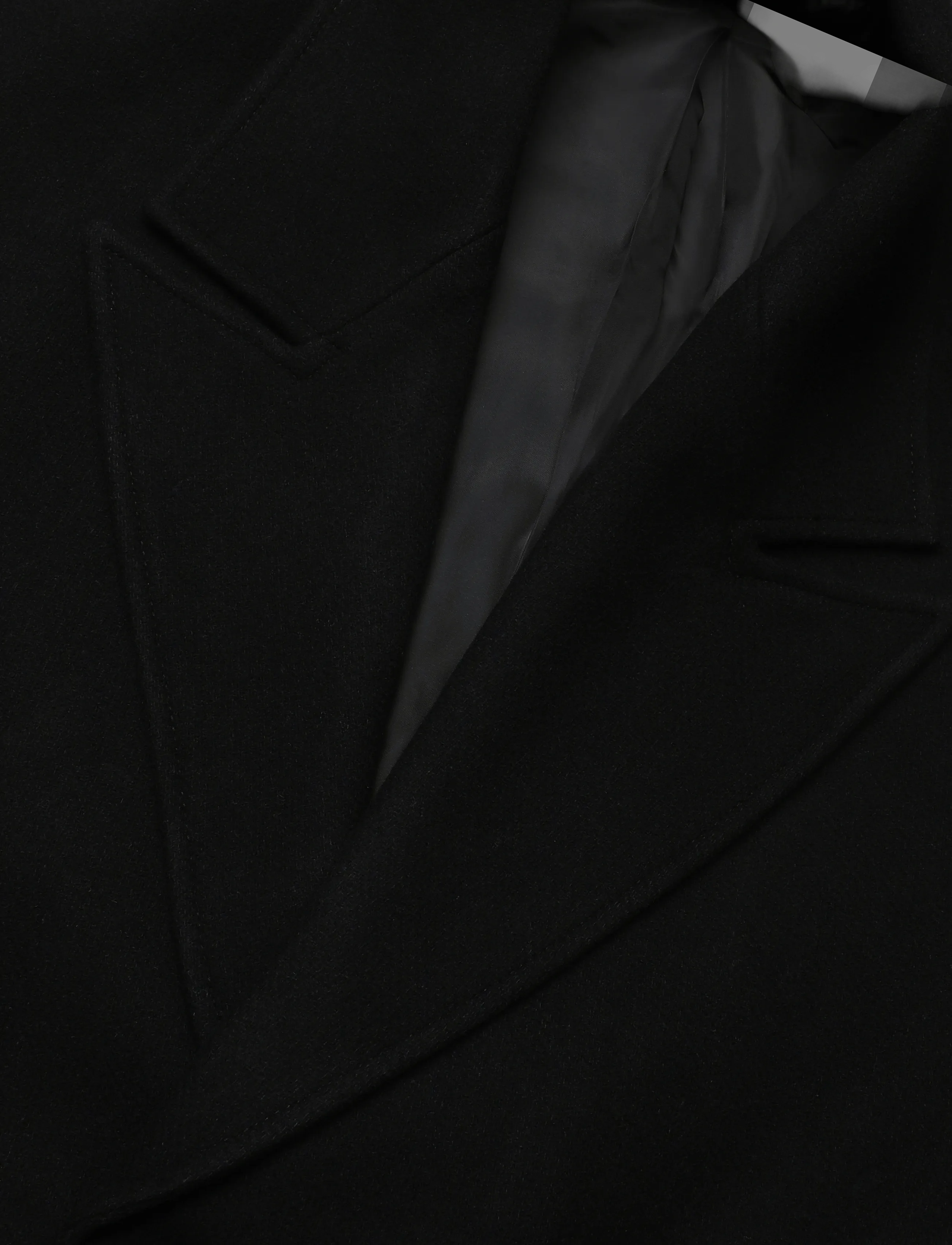 Weekday - Oversized Single-Breasted Wool Blend Coat - talvejoped - black - 2