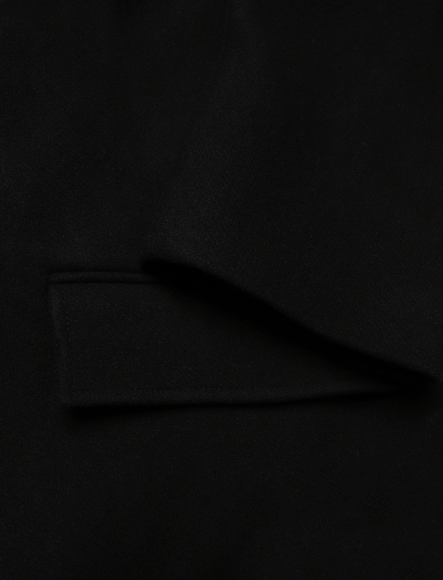 Weekday - Oversized Single-Breasted Wool Blend Coat - talvejoped - black - 3