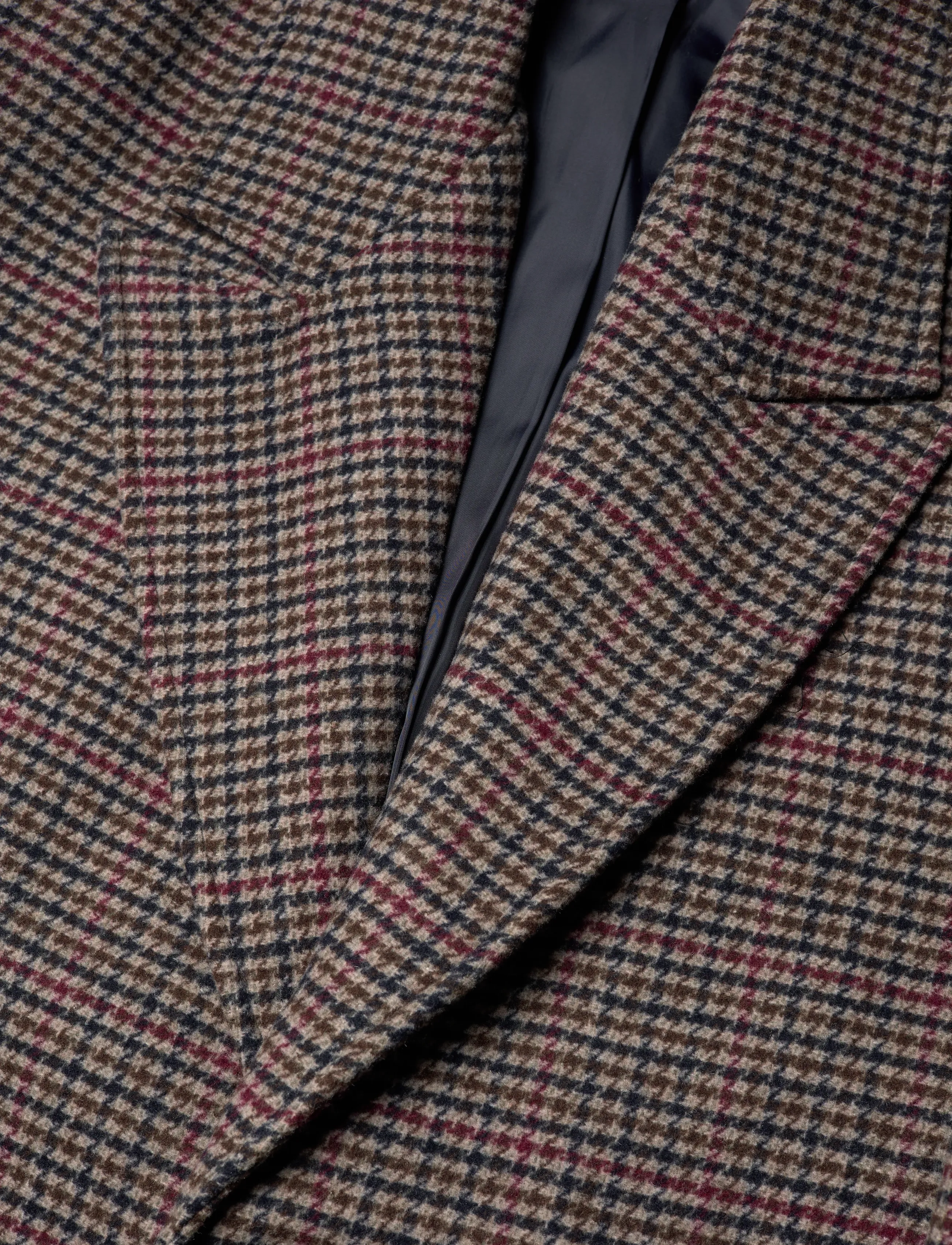 Weekday - Oversized Single-Breasted Wool Blend Coat - villased mantlid - brown check - 2