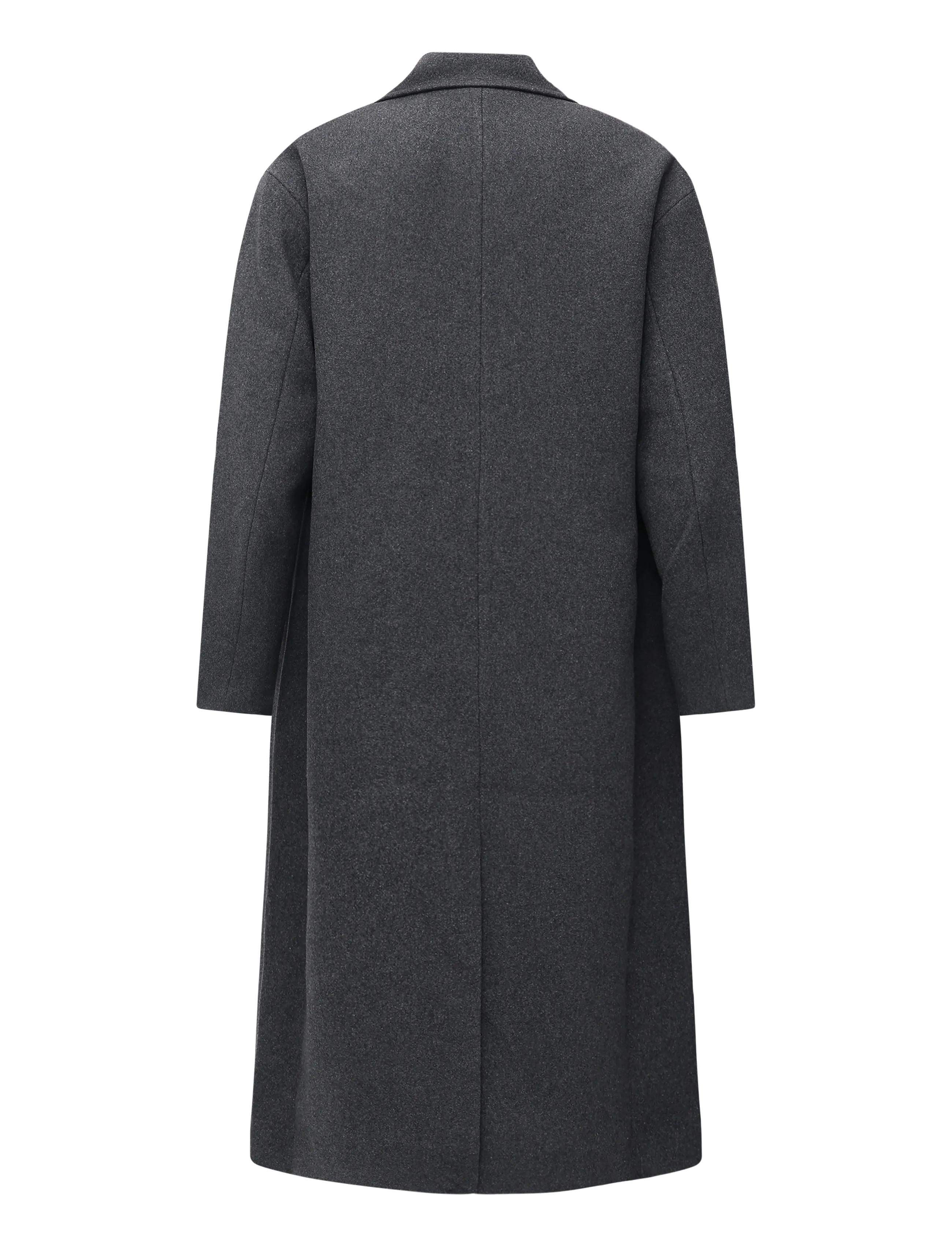 Weekday - Oversized Single-Breasted Wool Blend Coat - talvejoped - dk grey melange - 1