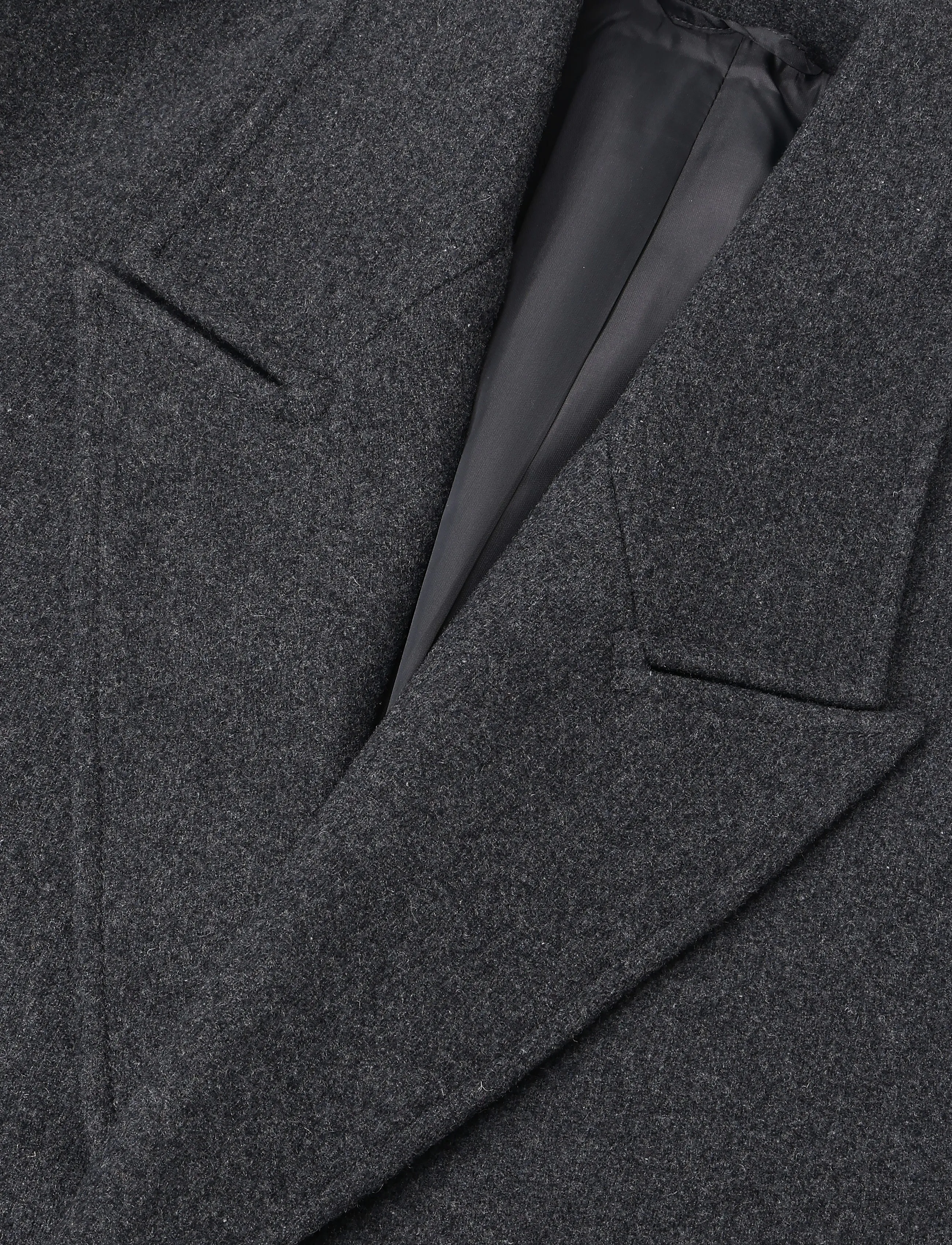 Weekday - Oversized Single-Breasted Wool Blend Coat - talvejoped - dk grey melange - 2