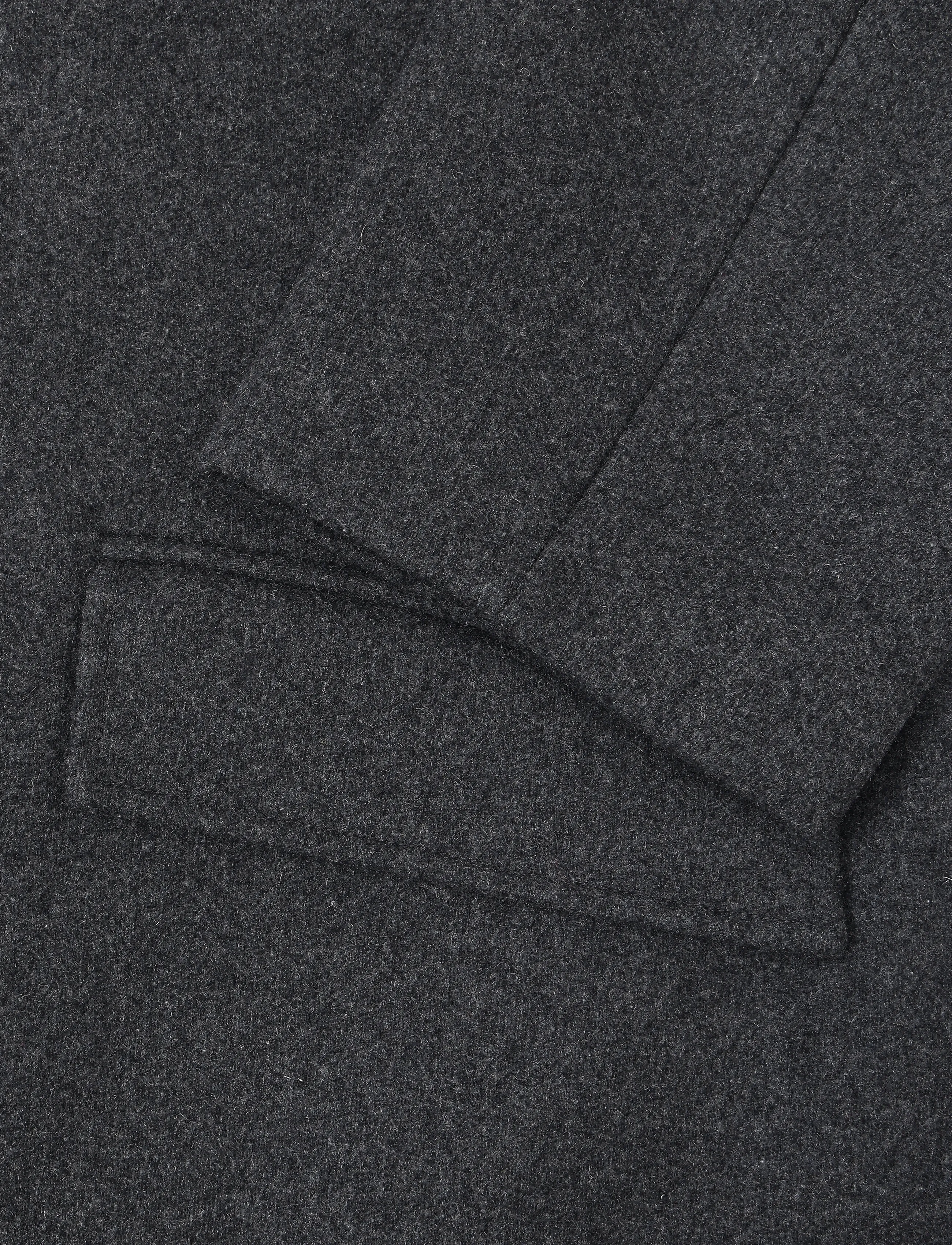 Weekday - Oversized Single-Breasted Wool Blend Coat - talvejoped - dk grey melange - 3