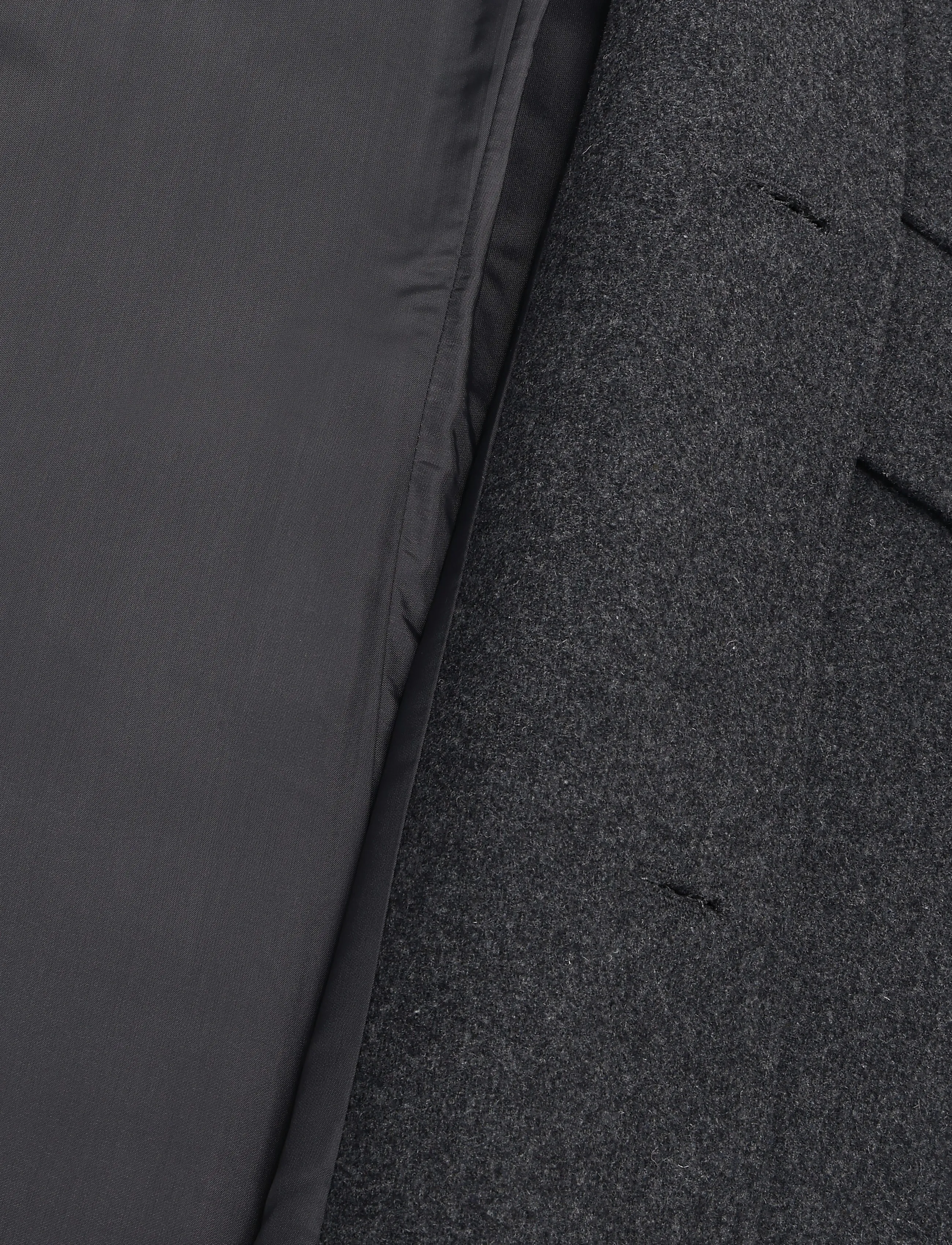 Weekday - Oversized Single-Breasted Wool Blend Coat - talvejoped - dk grey melange - 4