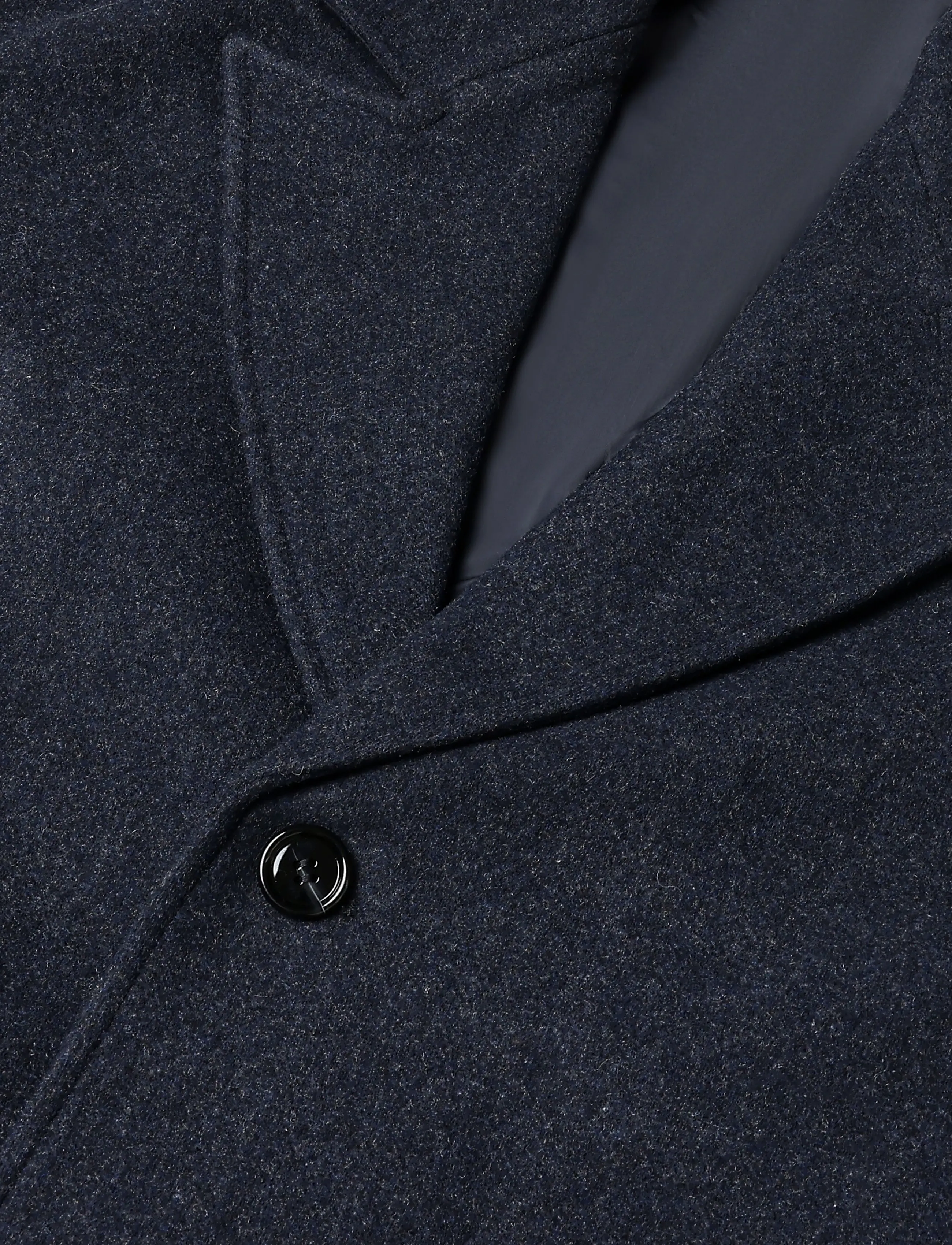 Weekday - Oversized Single-Breasted Wool Blend Coat - winter jackets - navy melange - 2