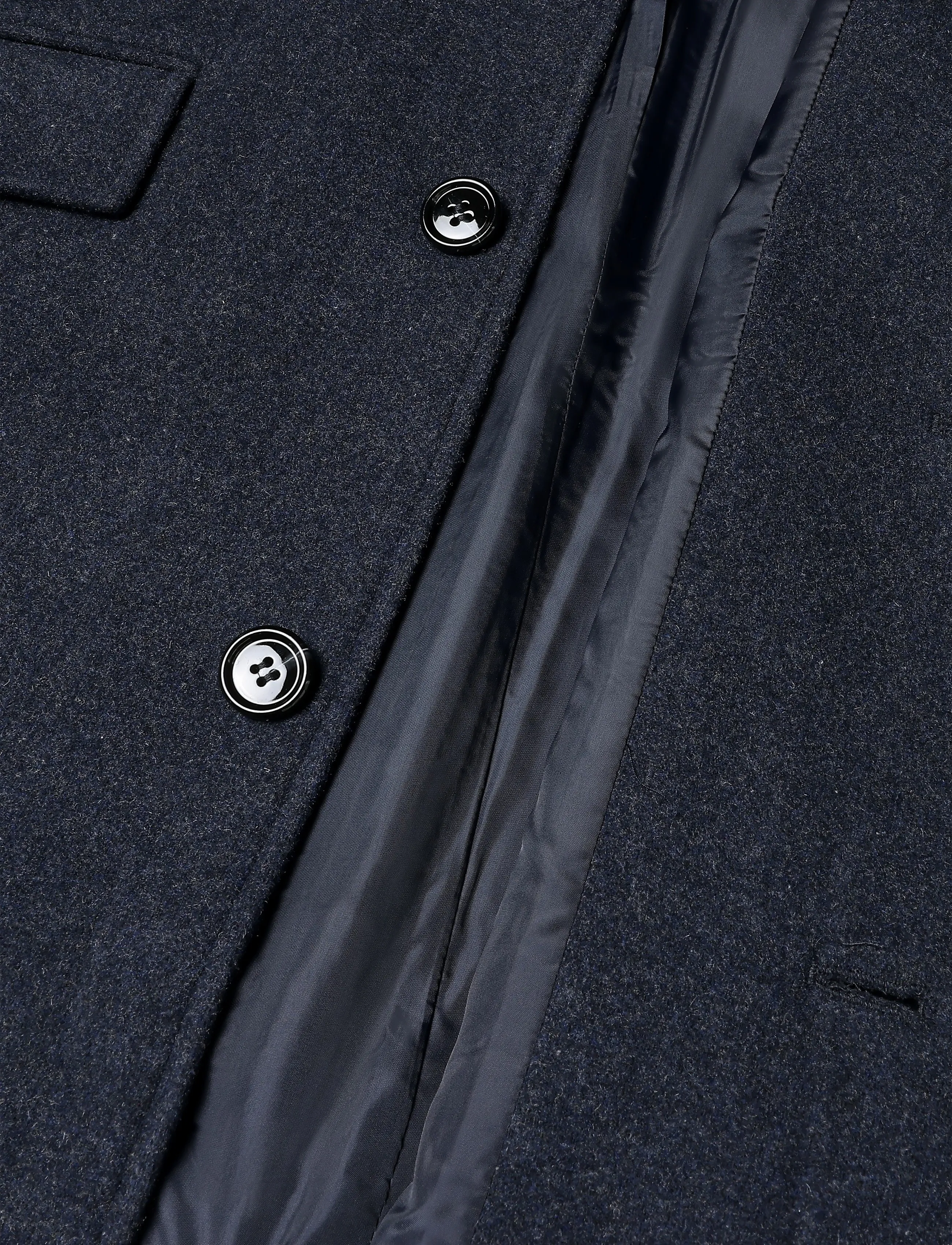 Weekday - Oversized Single-Breasted Wool Blend Coat - winter jackets - navy melange - 3