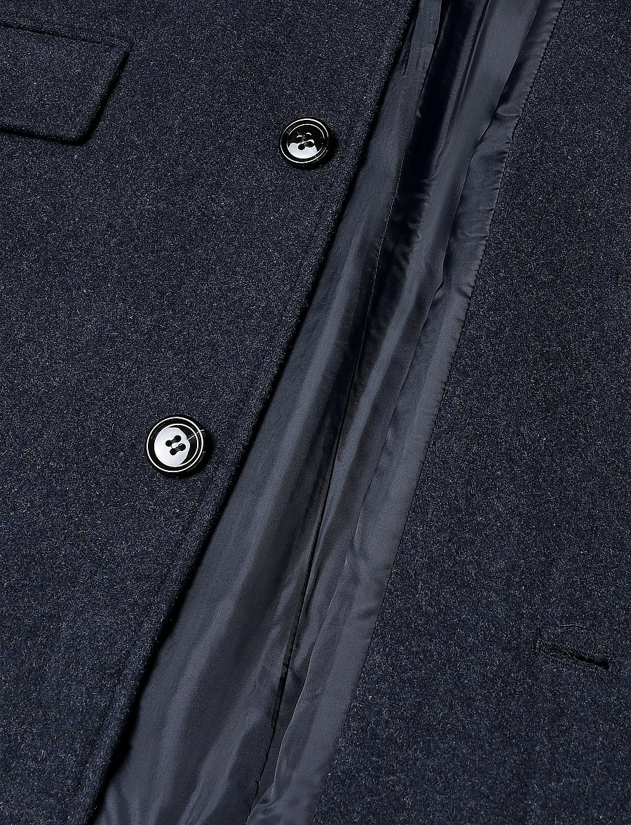 Weekday - Oversized Single-Breasted Wool Blend Coat - winter jackets - navy melange - 3