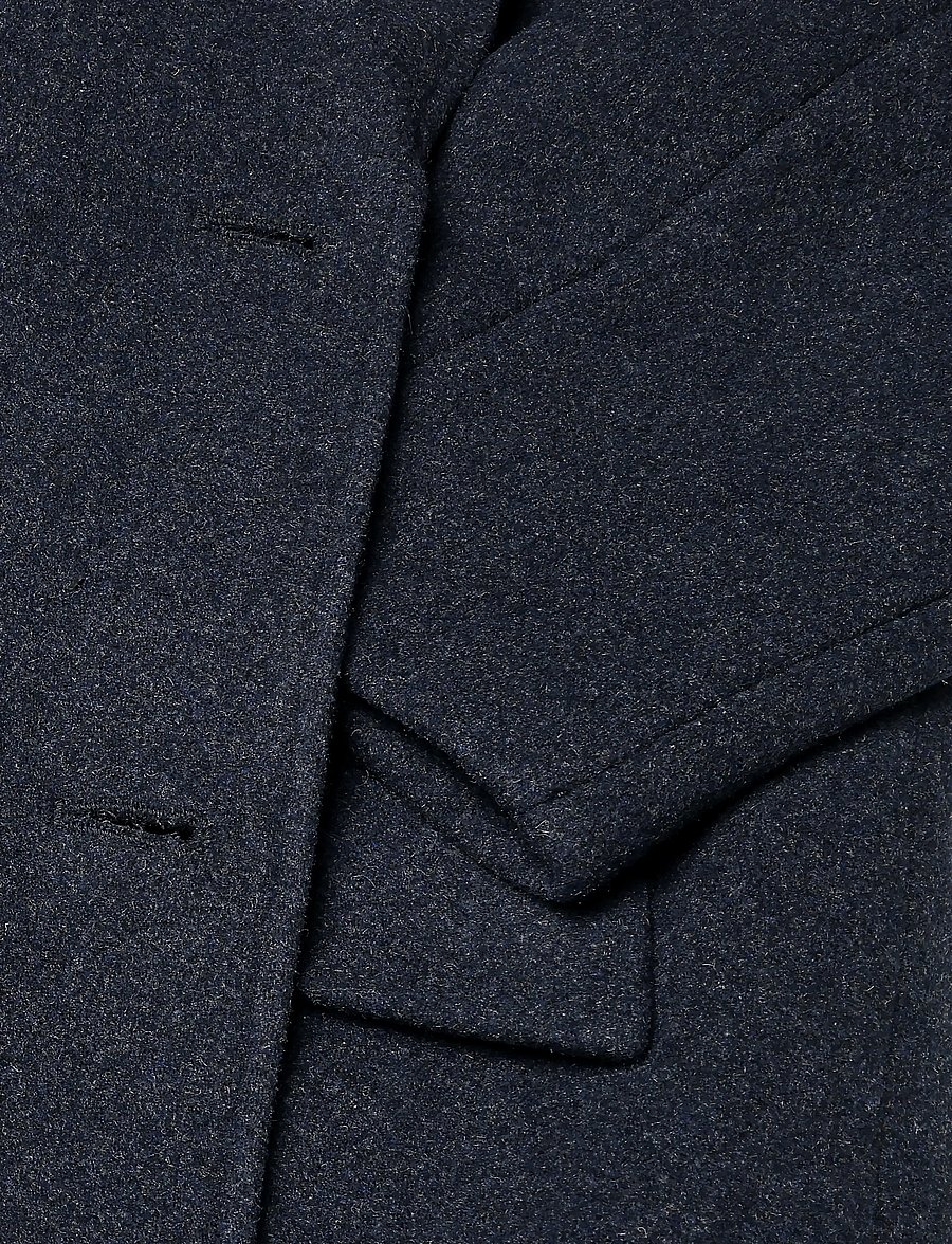 Weekday - Oversized Single-Breasted Wool Blend Coat - winter jackets - navy melange - 4