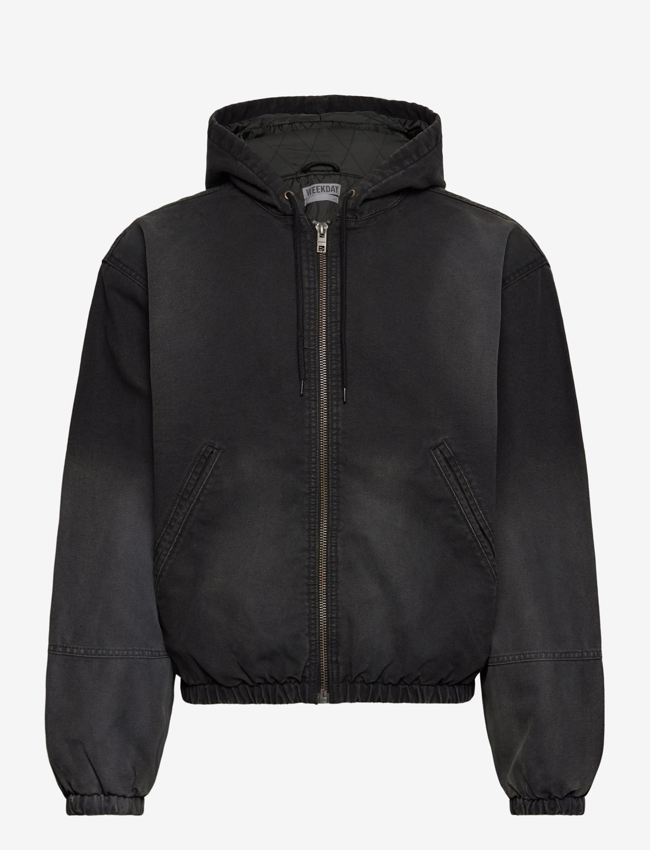 Weekday - Hooded Bomber Jacket - forårsjakker - black wash - 0