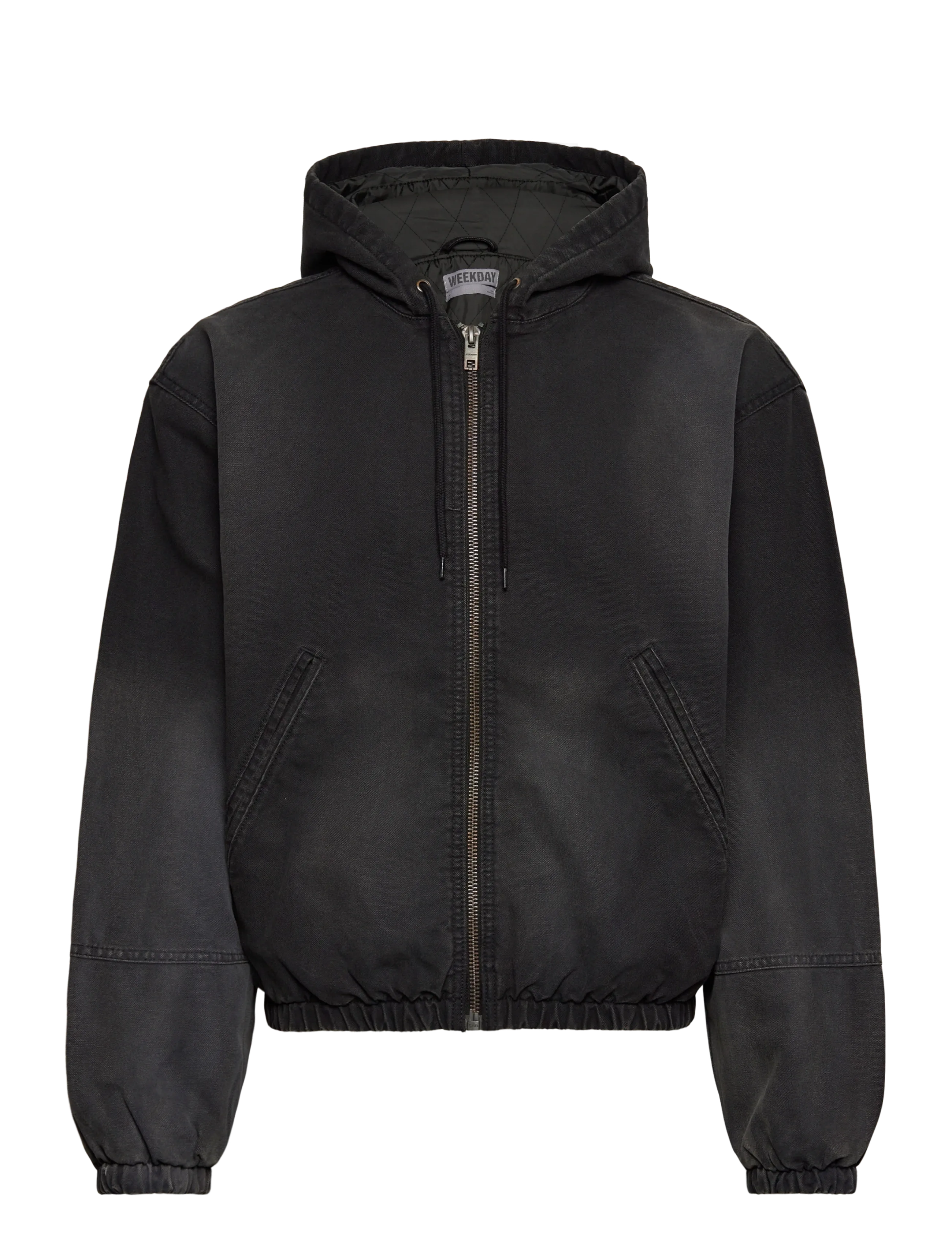 Hooded Bomber Jacket - BLACK WASH