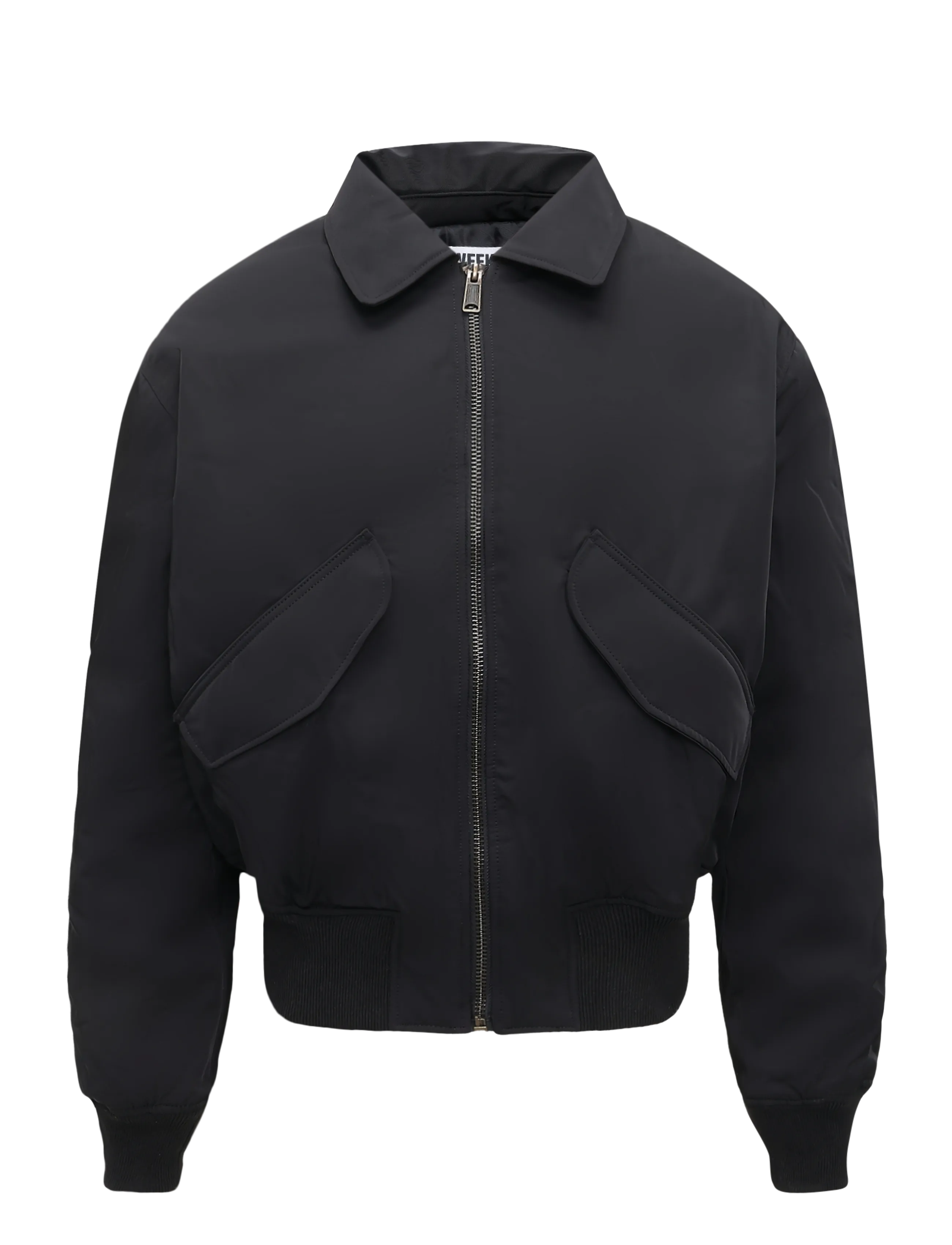 Weekday Padded Twill Bomber Jacket - Weekday - BLACK / black