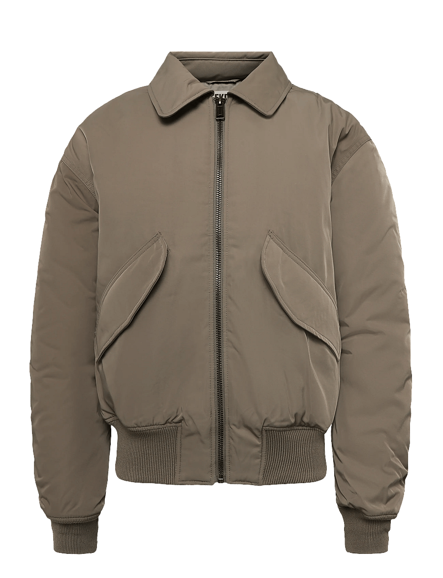 Weekday - Padded Twill Bomber Jacket - efterårsjakker - dark beige - 0