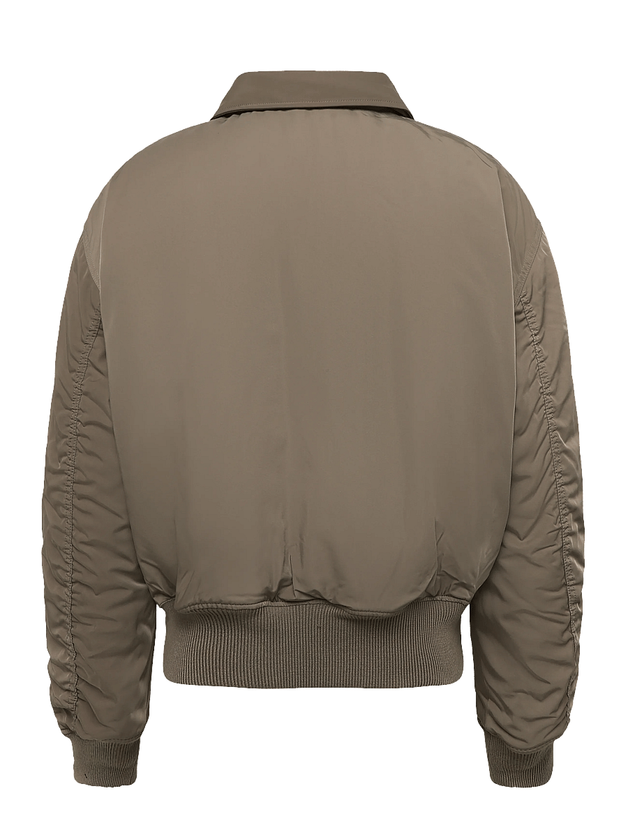 Weekday - Padded Twill Bomber Jacket - efterårsjakker - dark beige - 1