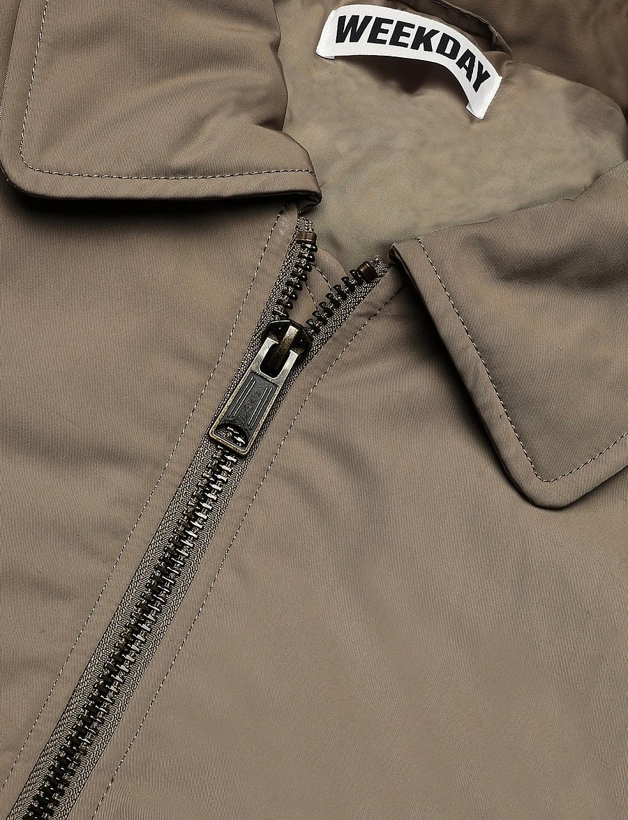 Weekday - Padded Twill Bomber Jacket - efterårsjakker - dark beige - 2