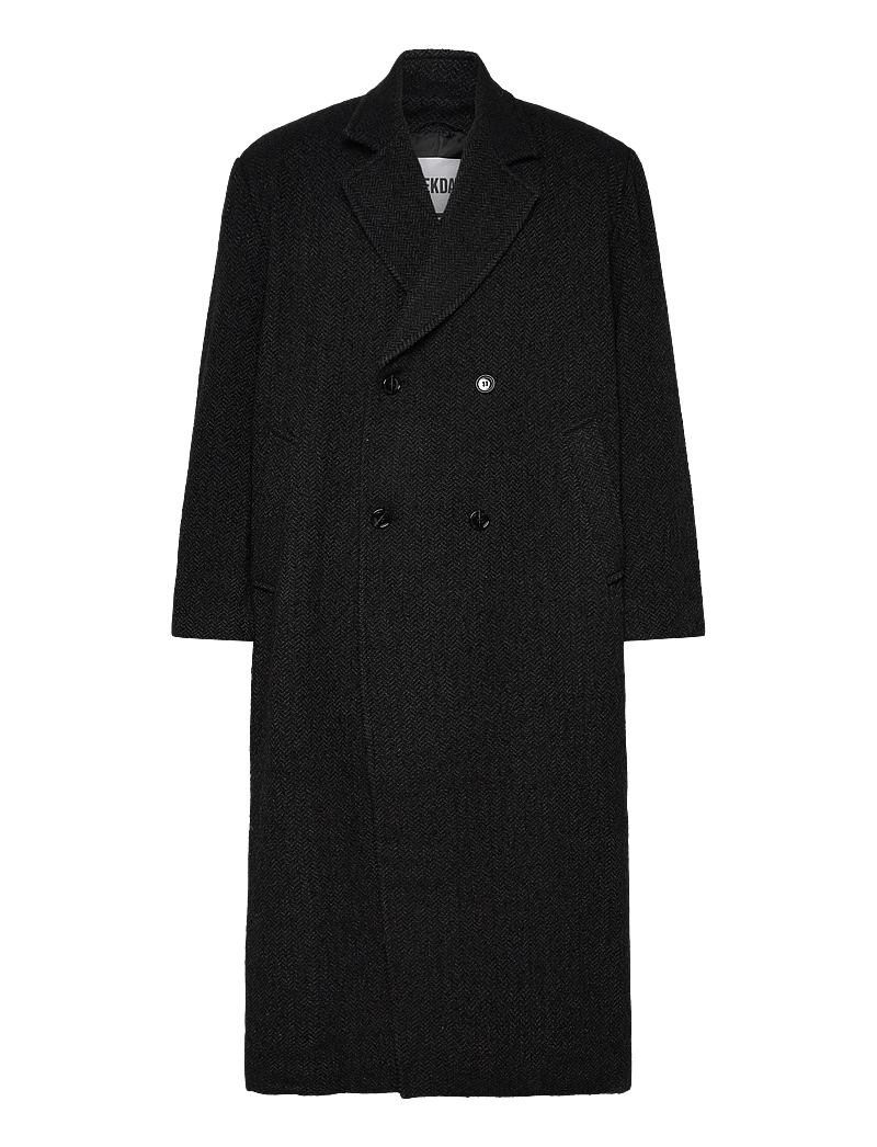 Weekday - Woolblend Coat - winterjacken - dark grey herringbone - 0