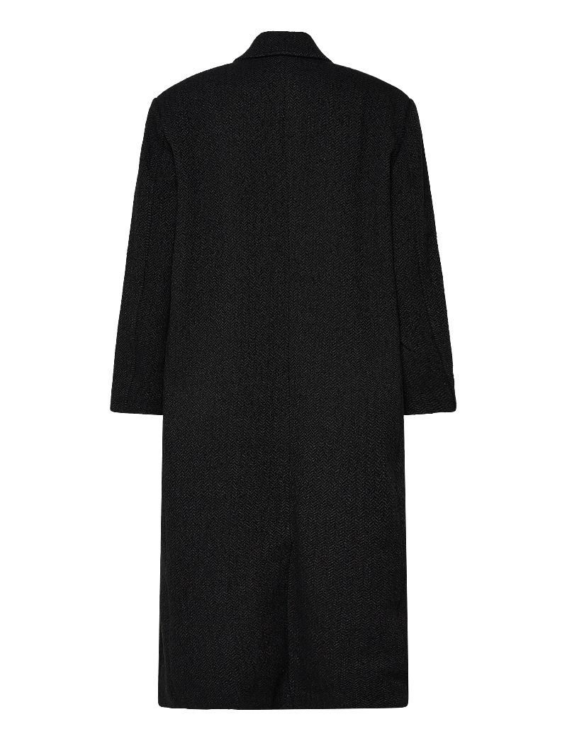 Weekday - Woolblend Coat - winterjacken - dark grey herringbone - 1