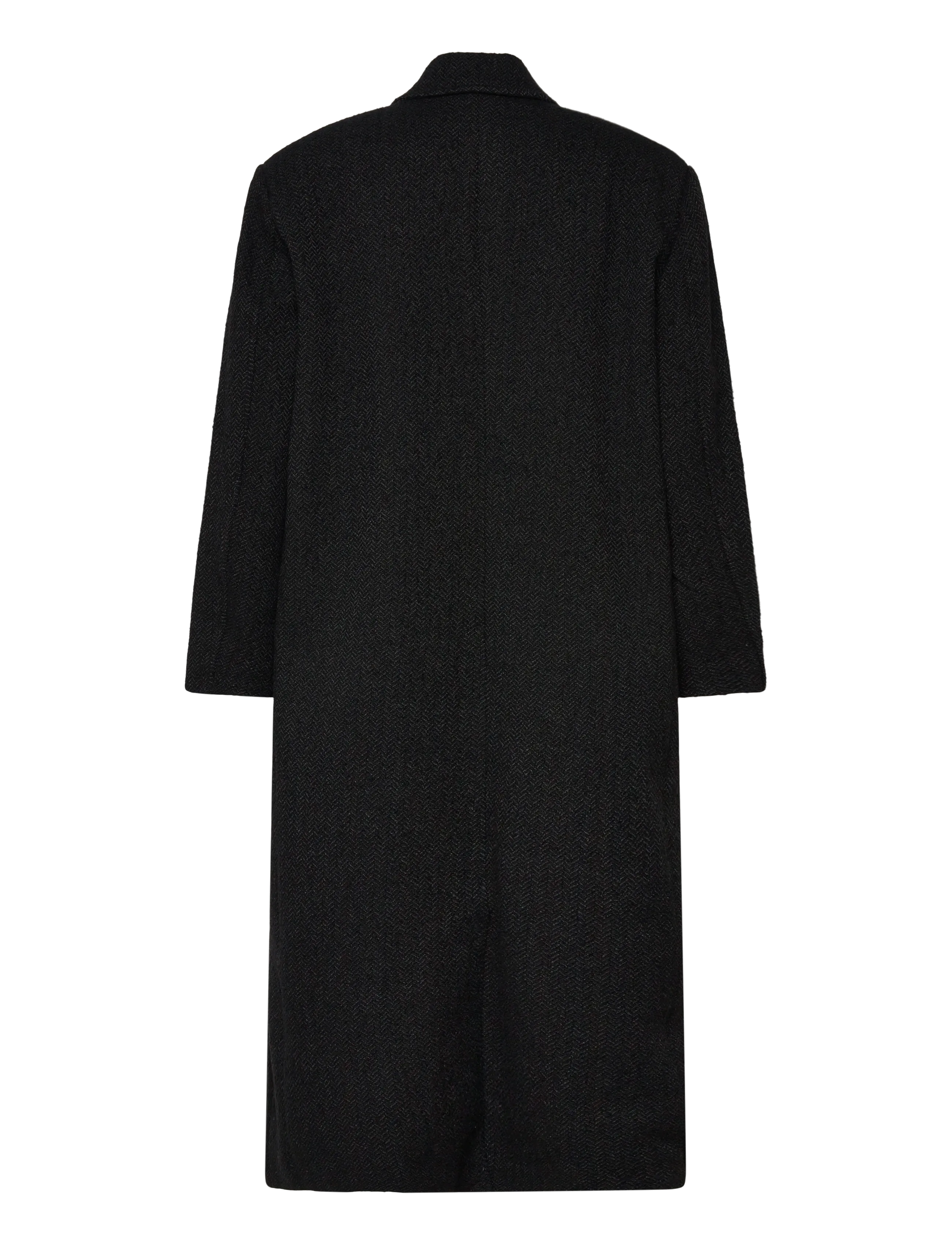 Weekday - Woolblend Coat - uldfrakker - dark grey herringbone - 1