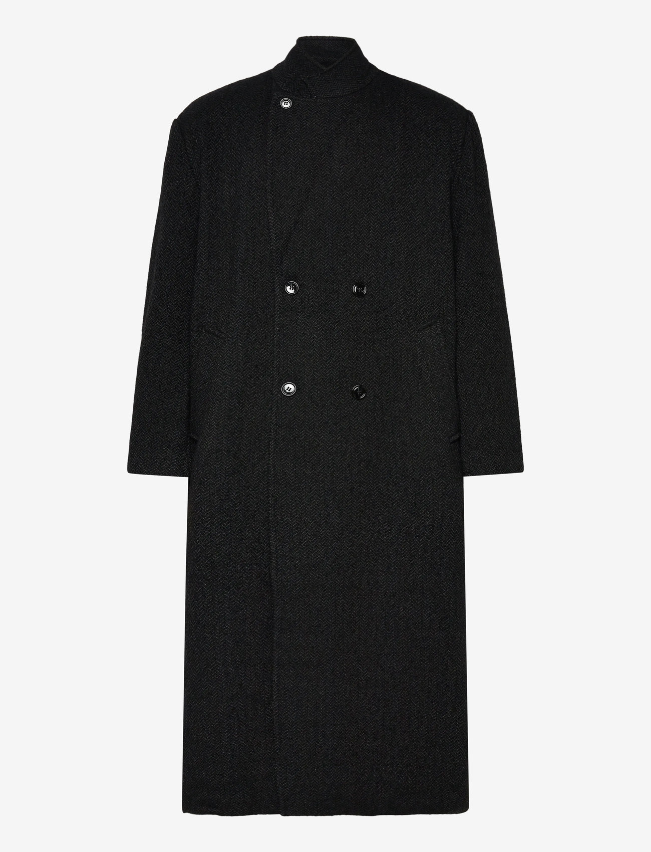 Weekday - Woolblend Coat - winterjacken - dark grey herringbone - 2