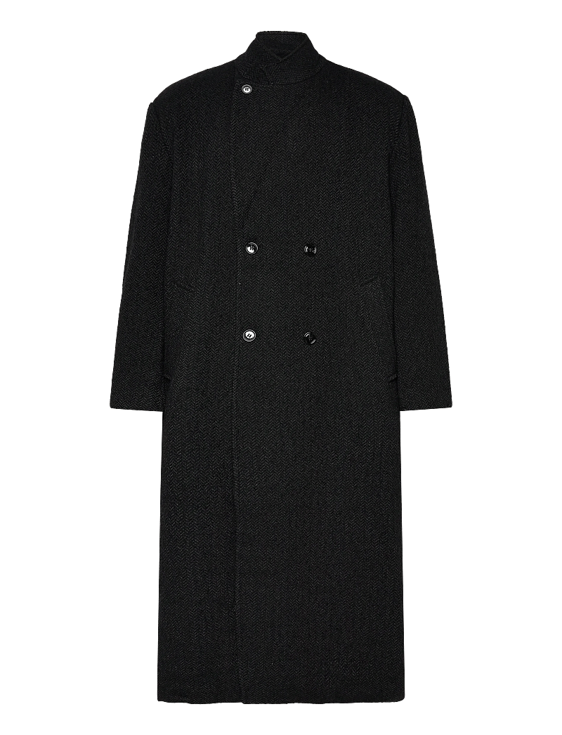 Weekday - Woolblend Coat - winterjacken - dark grey herringbone - 2