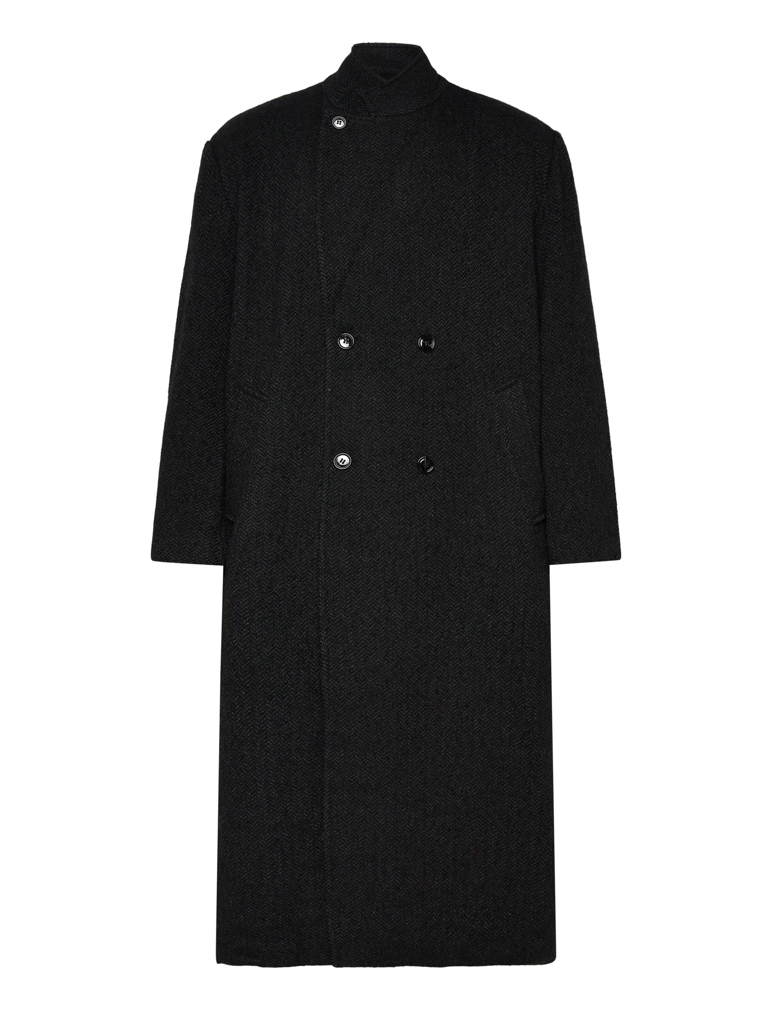 Weekday - Woolblend Coat - uldfrakker - dark grey herringbone - 2
