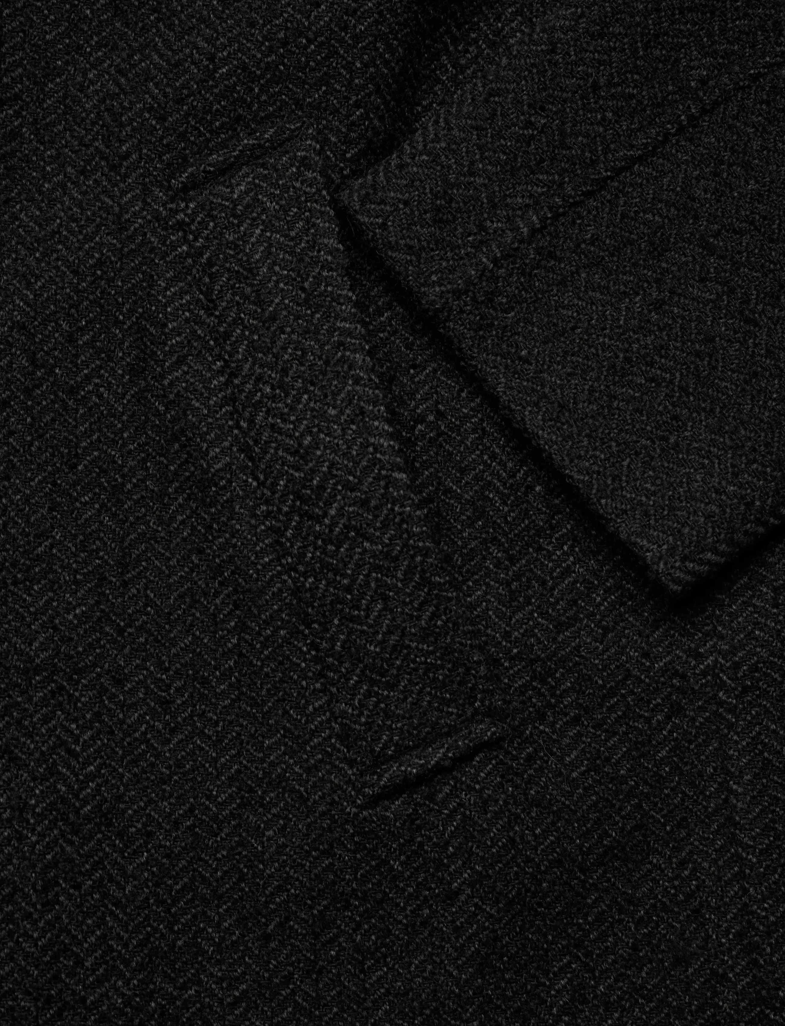 Weekday - Woolblend Coat - uldfrakker - dark grey herringbone - 4