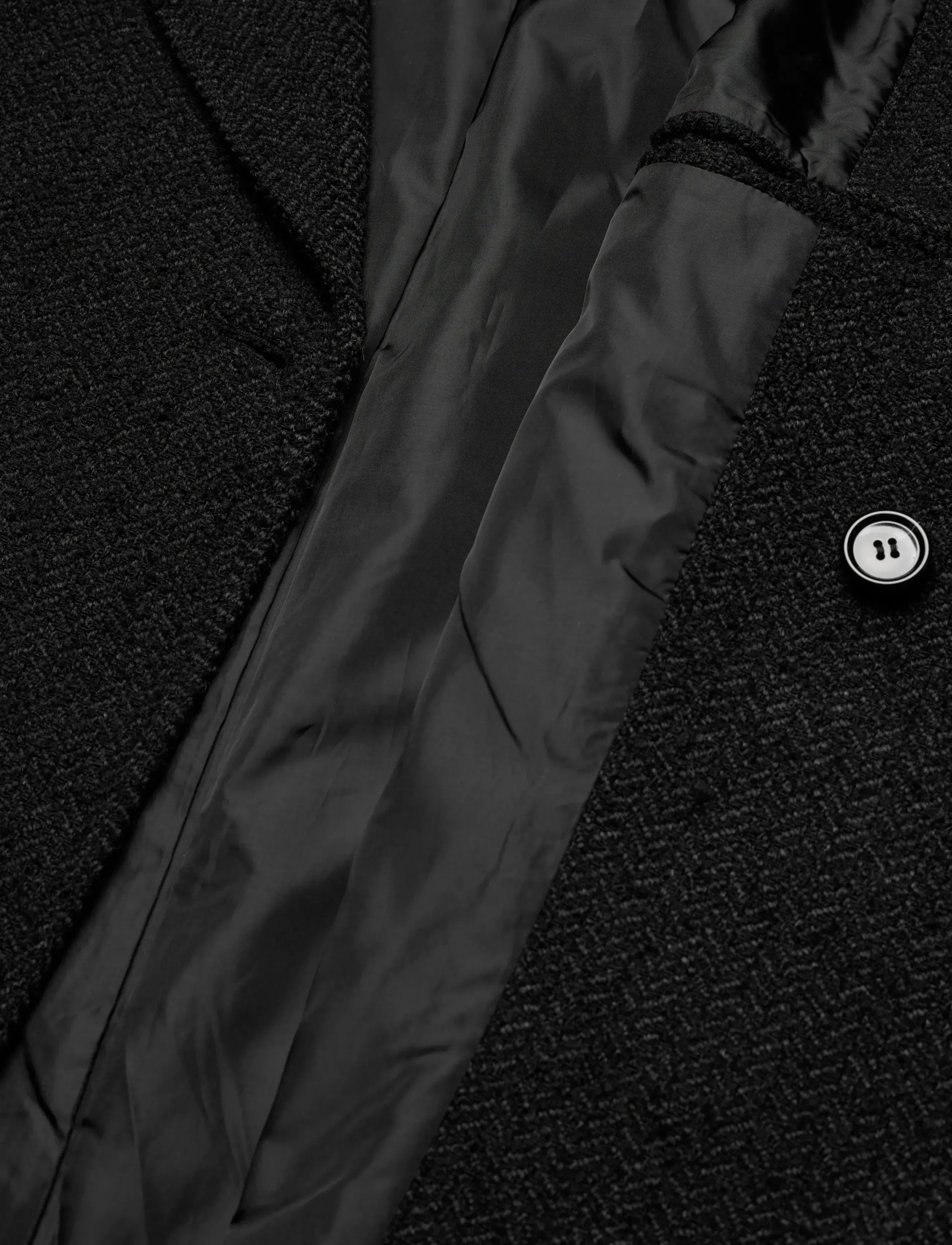 Weekday - Woolblend Coat - uldfrakker - dark grey herringbone - 5