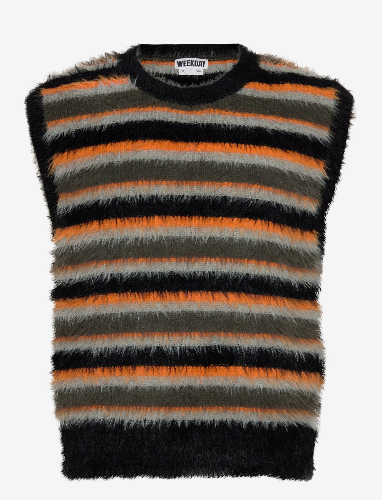 Weekday - Striped Hairy Knit Vest - gestrickte westen - multi stripe - 0