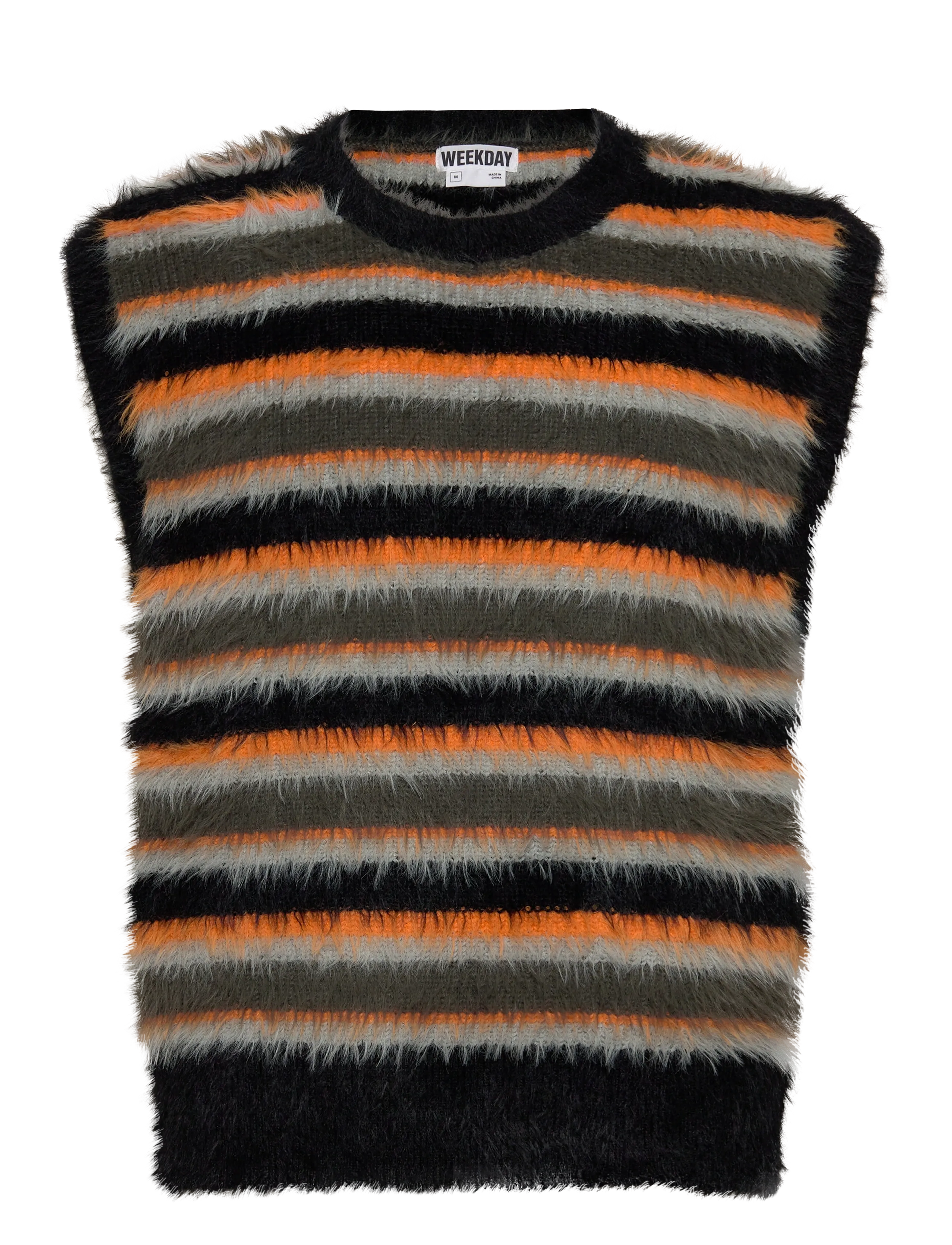 Weekday Striped Hairy Knit Vest - Gestrickte westen - MULTI STRIPE / multi