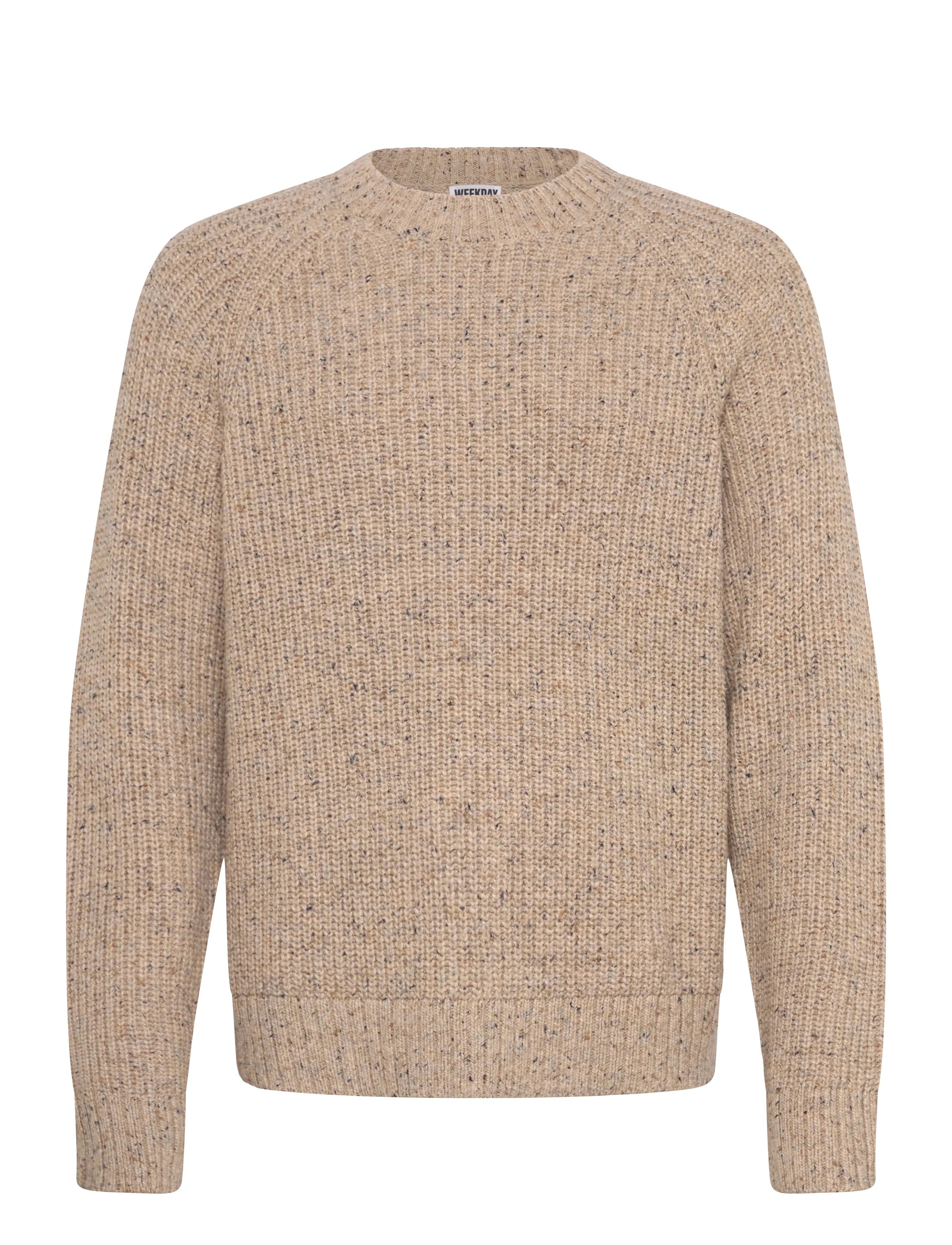 Weekday Relaxed Fit Nepped Knit Sweater - Strickmode - BEIGE / beige