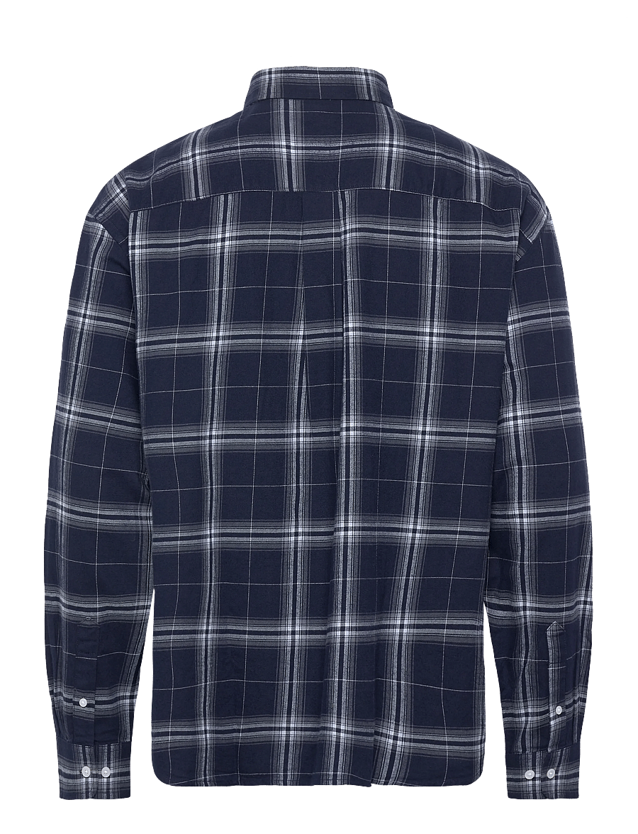 Weekday - Loose Fit Checked Flannel Shirt - flanell-hemden - green check - 1