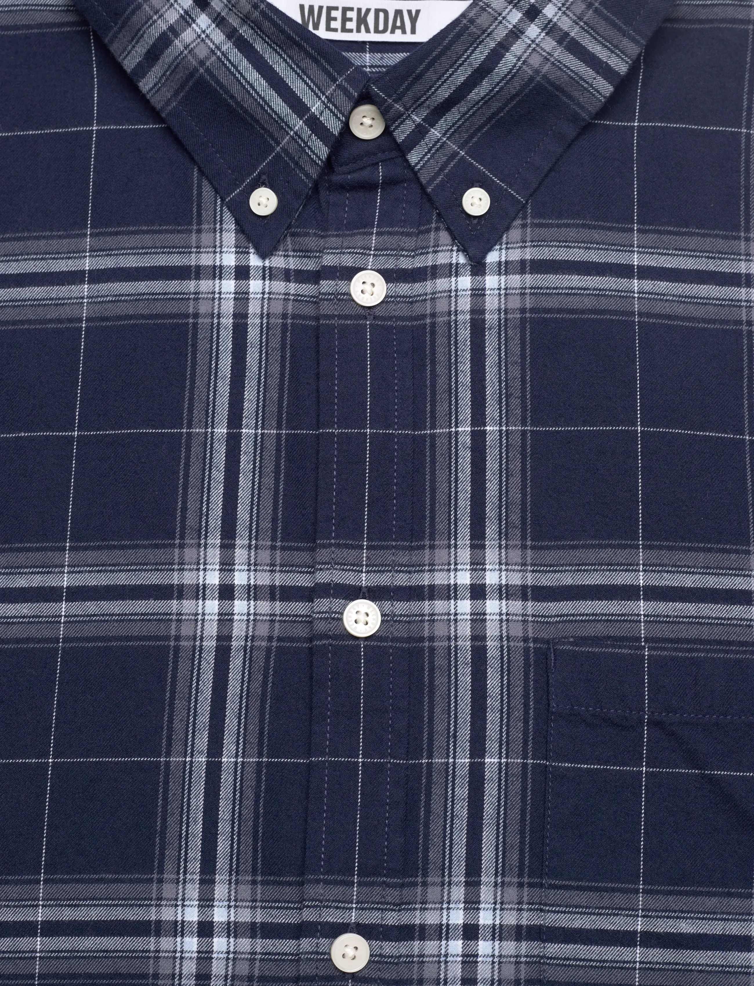 Weekday - Loose Fit Checked Flannel Shirt - green check - 2