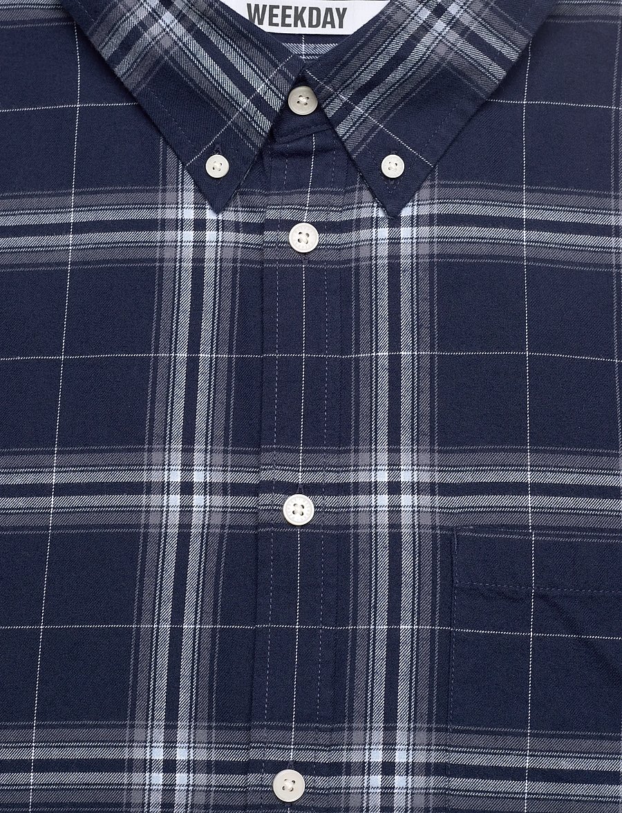 Weekday - Loose Fit Checked Flannel Shirt - flanell-hemden - green check - 2