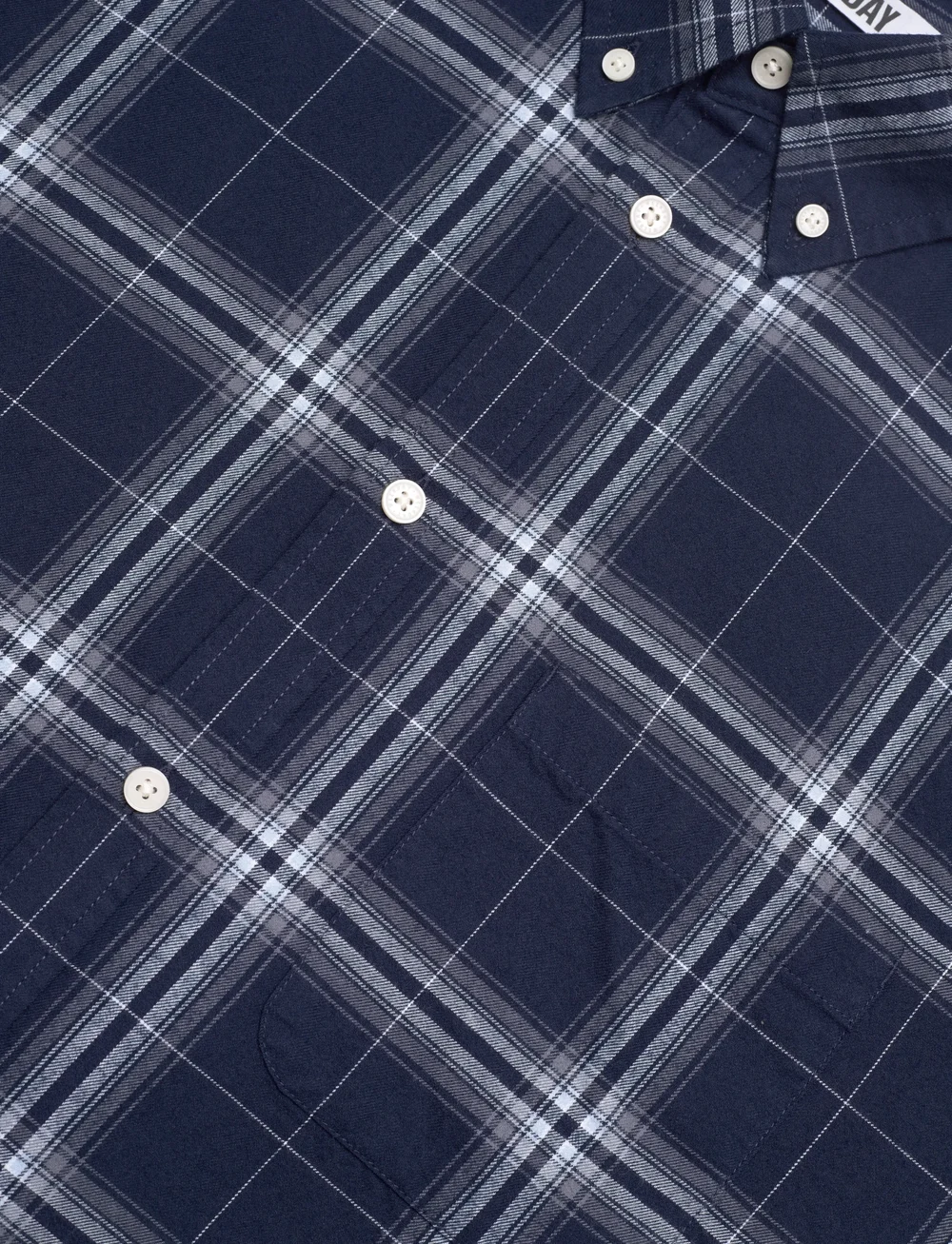 Weekday - Loose Fit Checked Flannel Shirt - flannel shirts - green check - 3