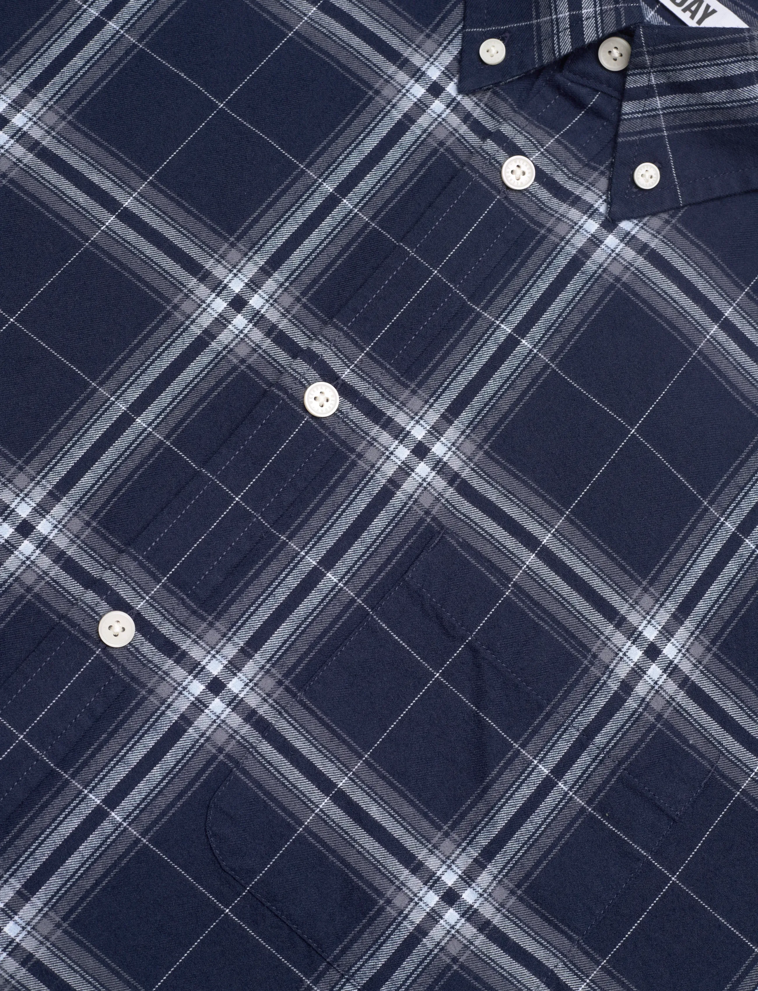 Weekday - Loose Fit Checked Flannel Shirt - green check - 3