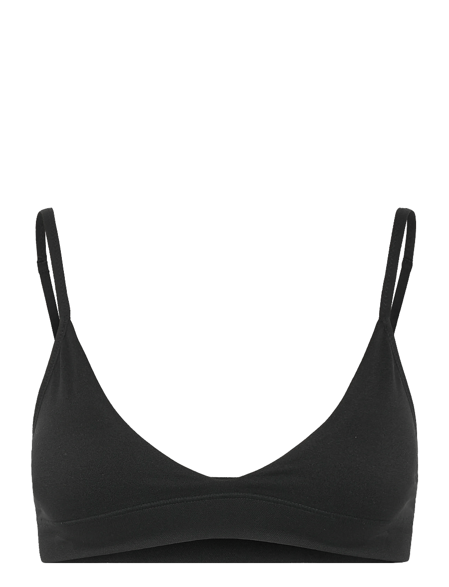 Weekday - Soft Seamless Triangle Bra - bralette - black - 0