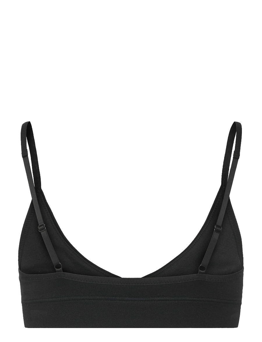 Weekday - Soft Seamless Triangle Bra - bralette - black - 1