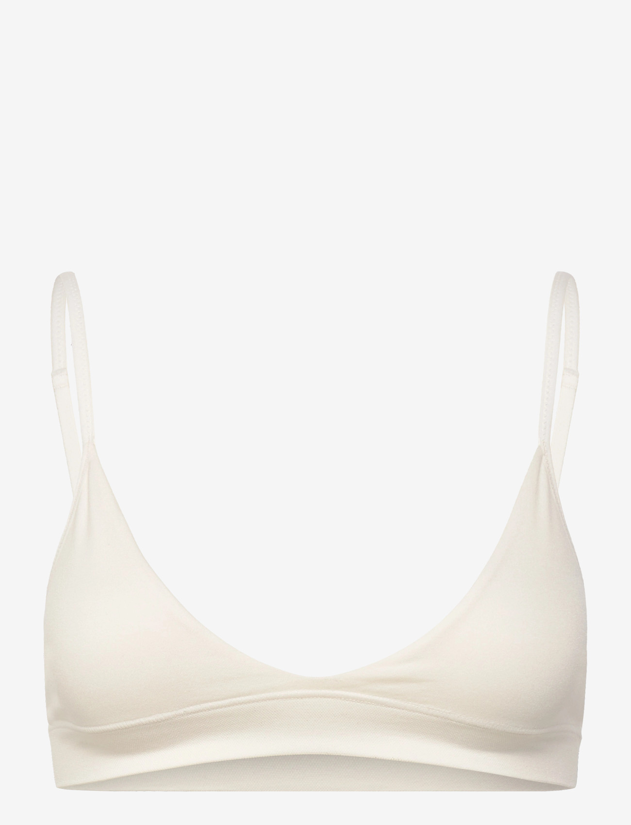 Weekday - Soft Seamless Triangle Bra - bralette - white - 0