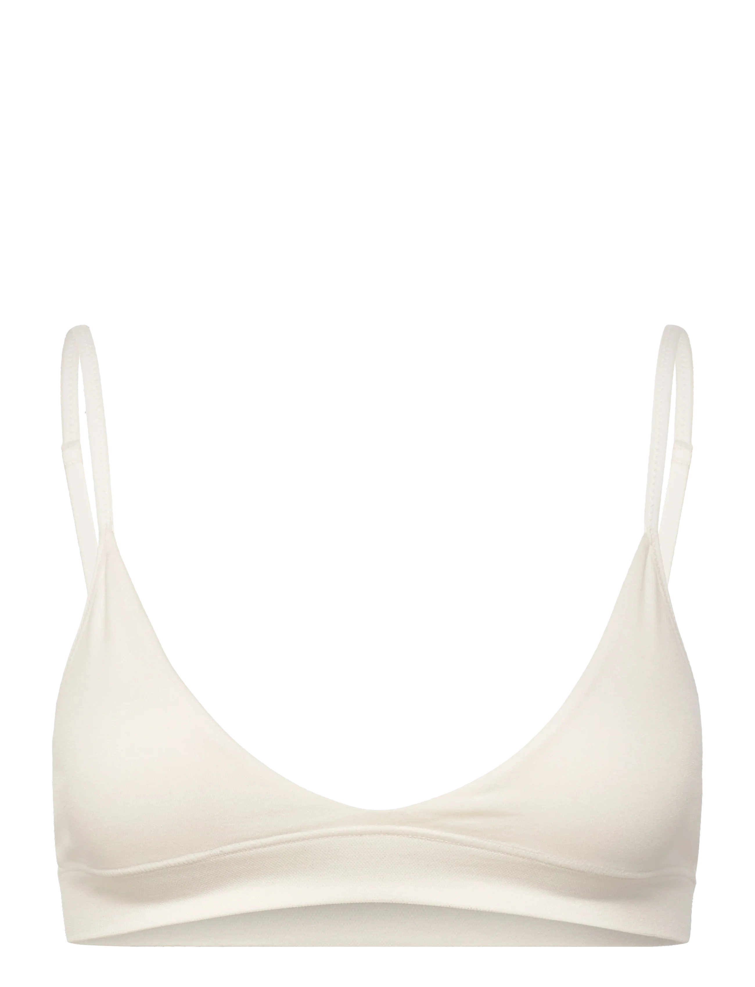 Weekday Soft Seamless Triangle Bra - Lingerie - WHITE / cream