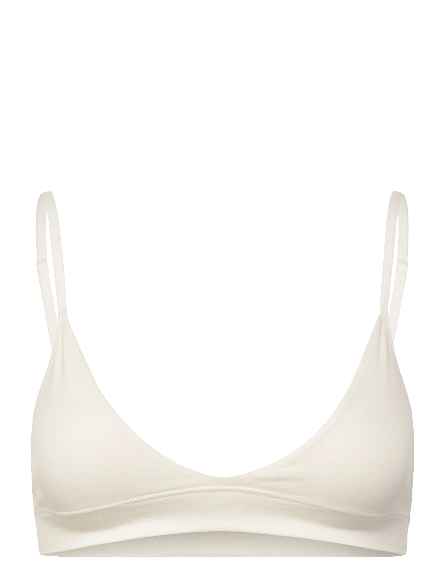 Weekday - Soft Seamless Triangle Bra - bralette - white - 0