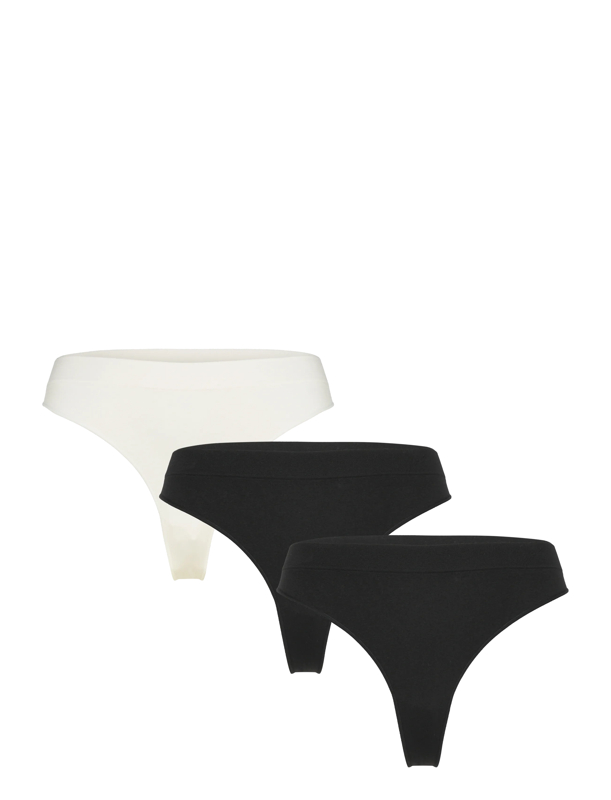 Weekday 3-Pack Seamless Thongs, XS, Black, Trusser > G-Streng, Dame